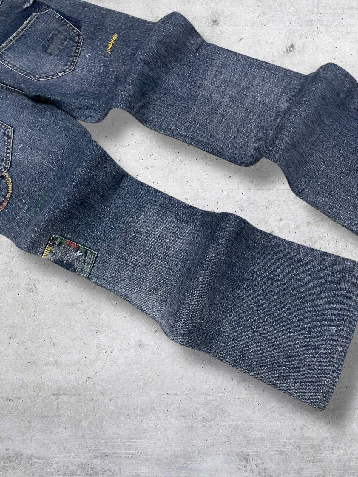 Hysteric Glamour VINTAGE BACK NUMBER JAPAN DESIGNER OG FLARED PATCHWORK DENIM Size US 30 / EU 46 - 15 Thumbnail