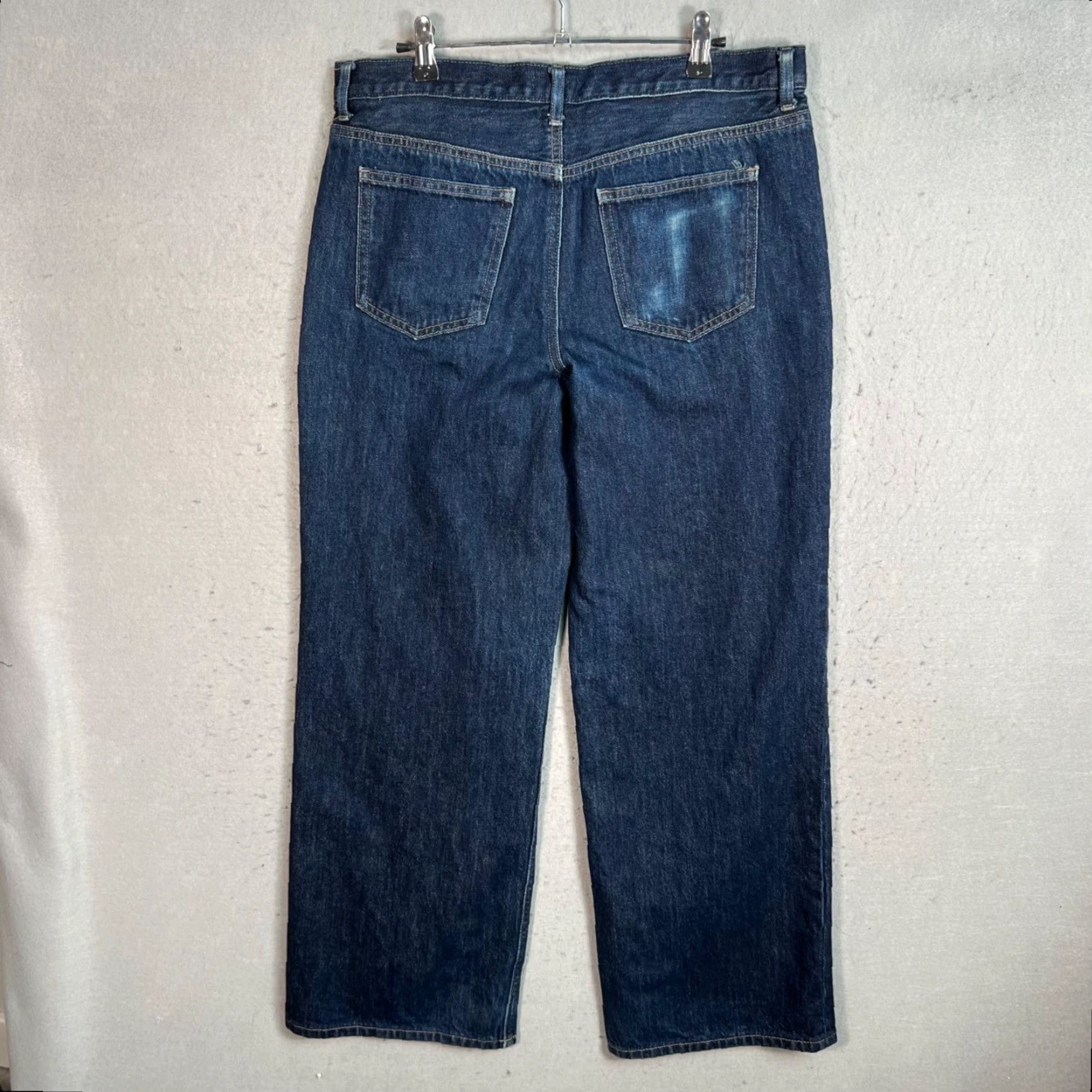 Uniqlo Uniqlo Jeans Mens 28 x 31 Blue Dark Wash Denim Straight Leg 5-Pocket Regular Cotton Blend 32x30 Vintage No N/A Size US 28 / EU 44 - 2 Thumbnail