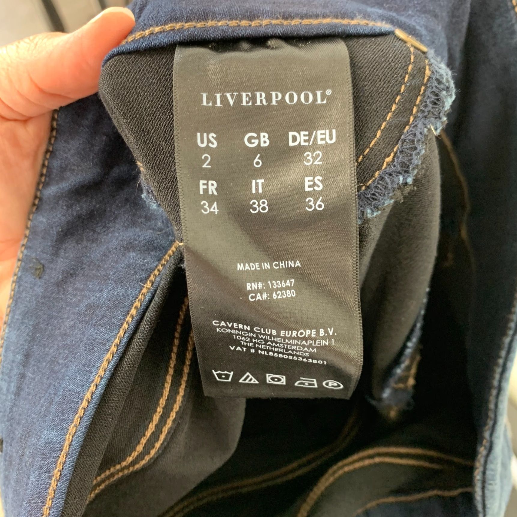 Vintage Liverpool Jeans Jegging Dark Blue Size 2 26 Women Slim Cotton Blend Denim (Regular) Inseam 27.75 in Pockets Stretch Size 26" / US 2 / IT 38 - 7 Thumbnail