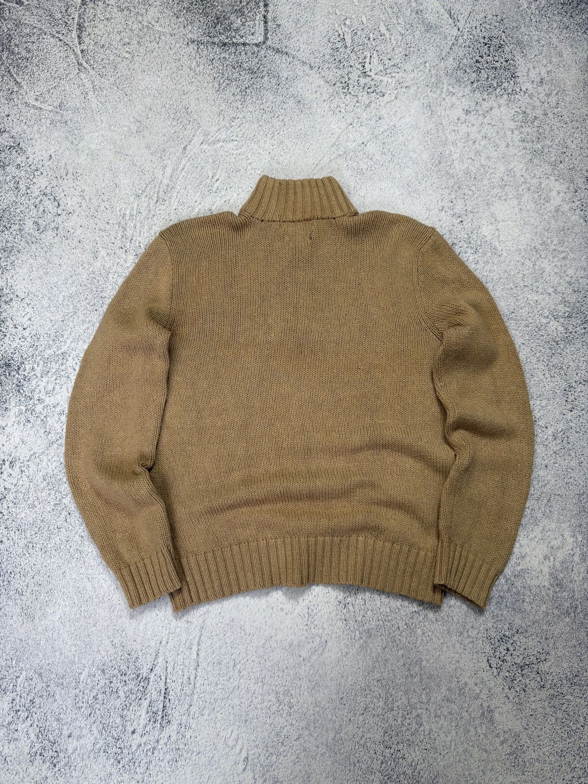 Polo Ralph Lauren Vintage Polo Ralph Lauren 1/4 Zip Cotton Knit Sweater Beige Size US M / EU 48-50 / 2 - 11 Thumbnail