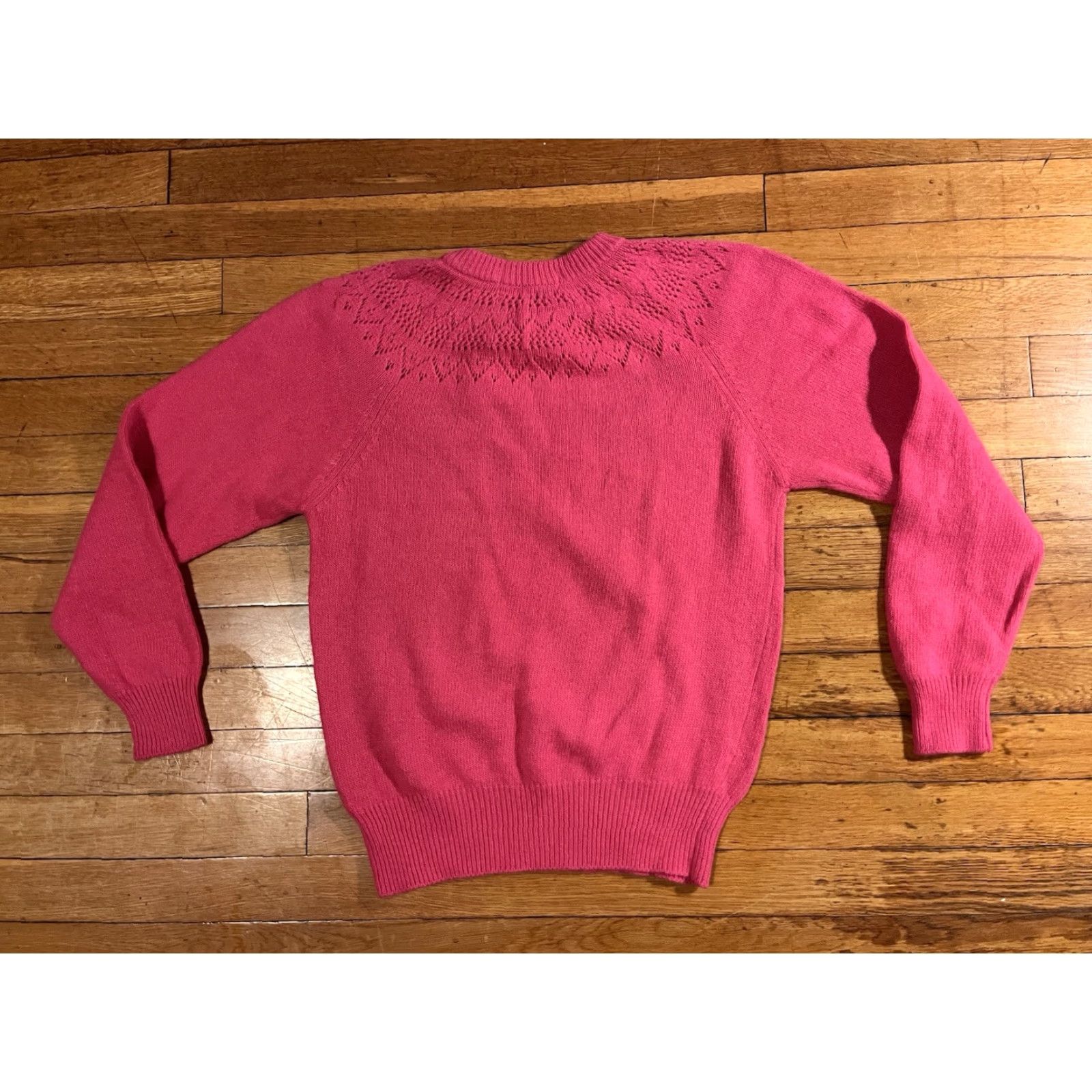 Vintage VINTAGE Spring Avenue Yoke Sweater Women’s Small Pink Angora Wool Blend Knit Sweater Pullover Size S / US 4 / IT 40 - 6 Thumbnail