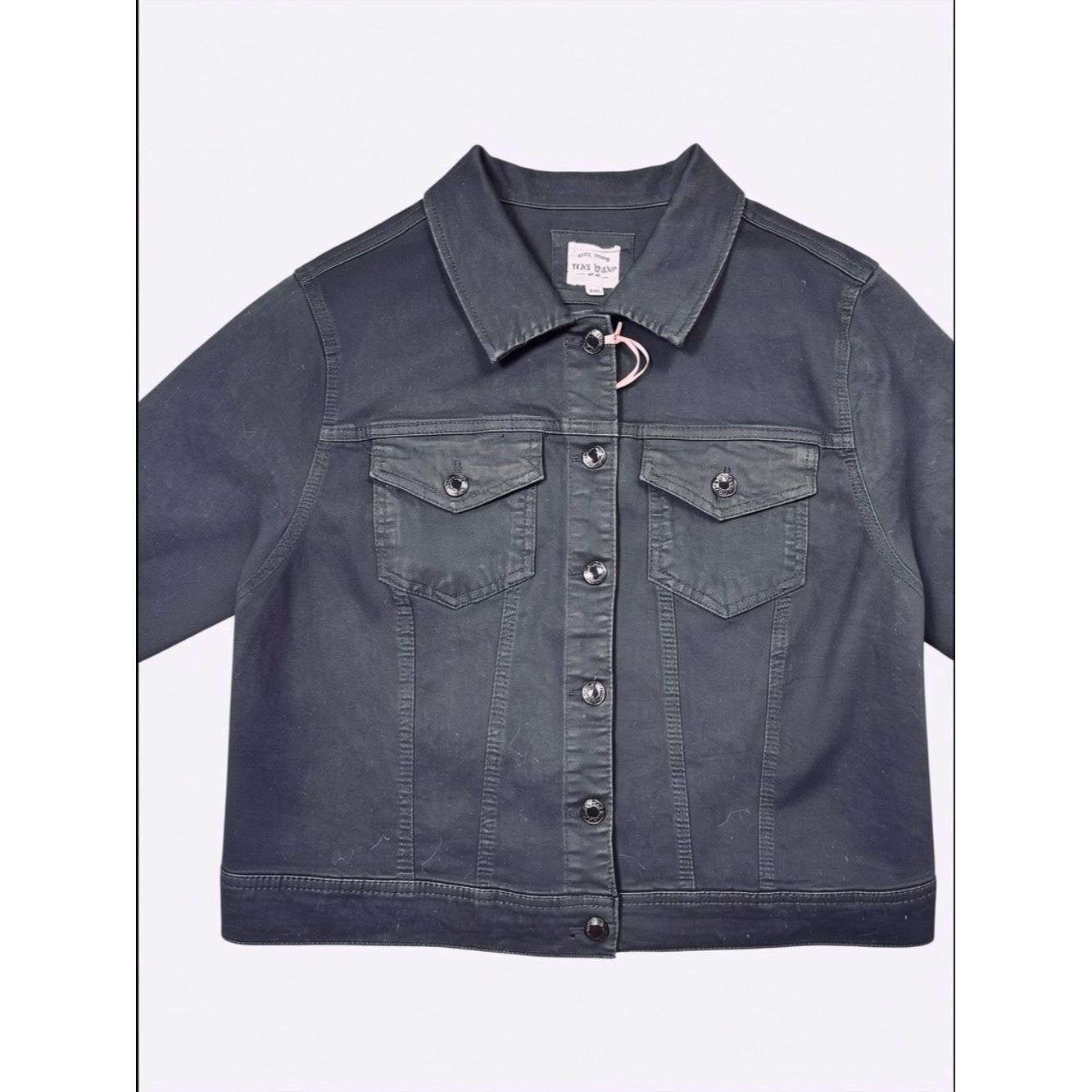 Other NWT New Wax Jean Black Denim Jacket Size XL Size XL / US 12-14 / IT 48-50 - 3 Thumbnail