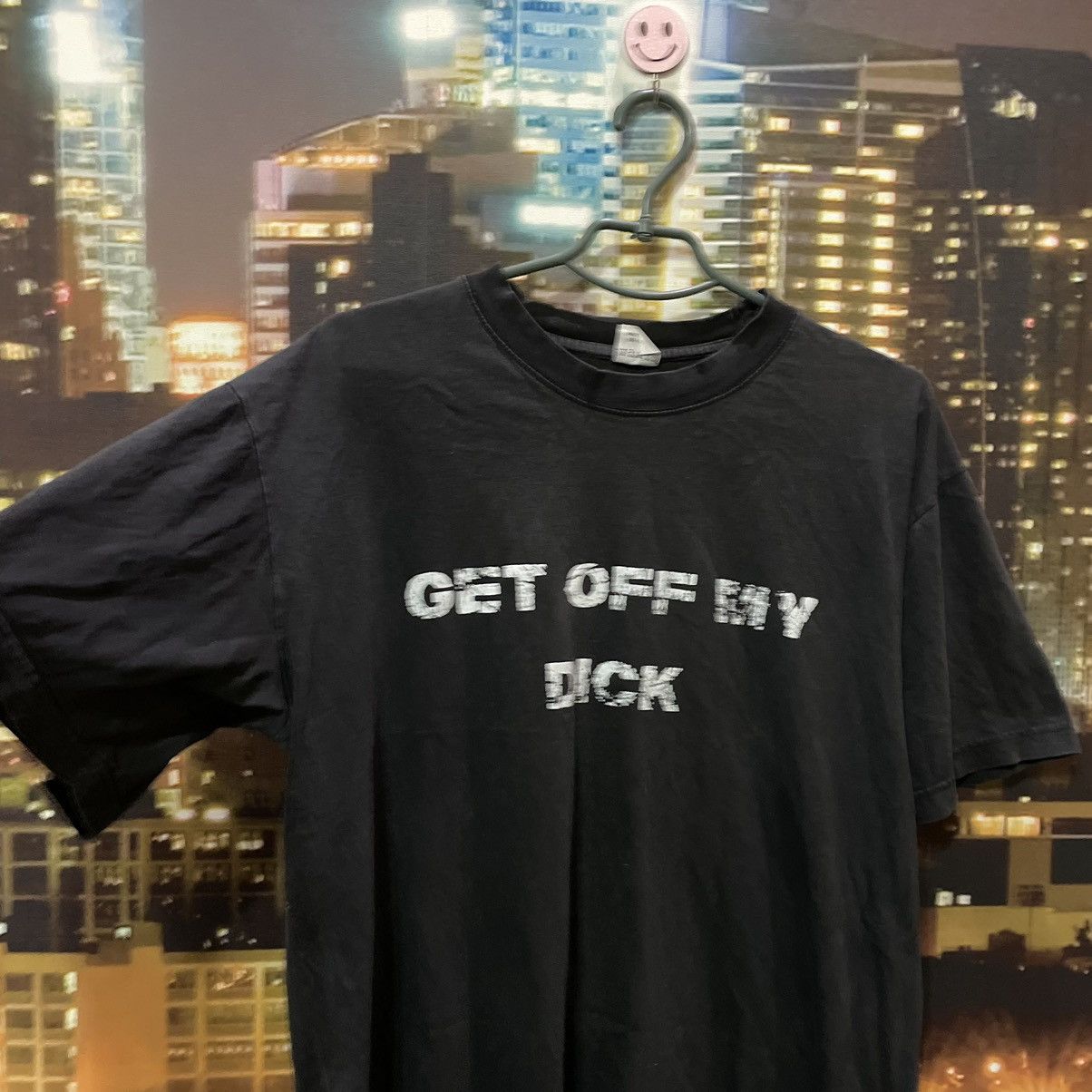 Band Tees VINTAGE Y2K BLACK TEE GET OFF MY DICK PENIS FUNNY PORNO Size US XL / EU 56 / 4 - 3 Thumbnail