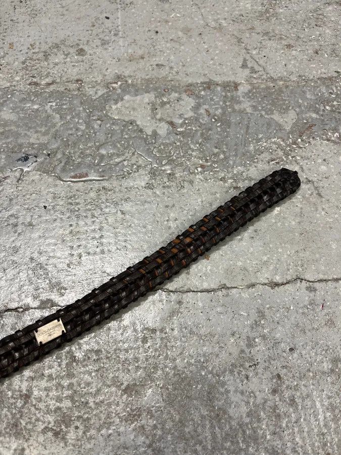 Dolce & Gabbana 2000s Dolce & Gabbana Brown Woven Leather Belt Size ONE SIZE - 7 Thumbnail