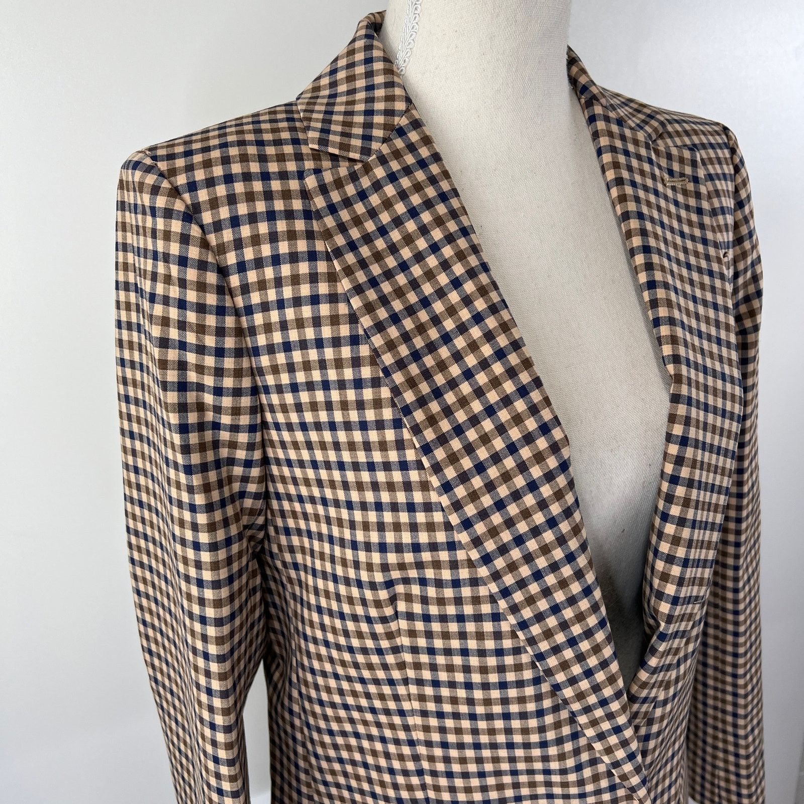 J.Crew J. Crew Alfie Check Blazer Italian Stretch Wool BA482 Size XS / US 0-2 / IT 36-38 - 5 Thumbnail