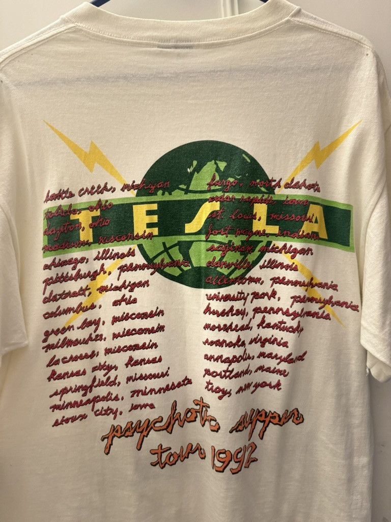 Vintage VINTAGE 1992 TESLA "PSYCHOTIC SUPPER" TOUR SHIRT Size US L / EU 52-54 / 3 - 4 Thumbnail