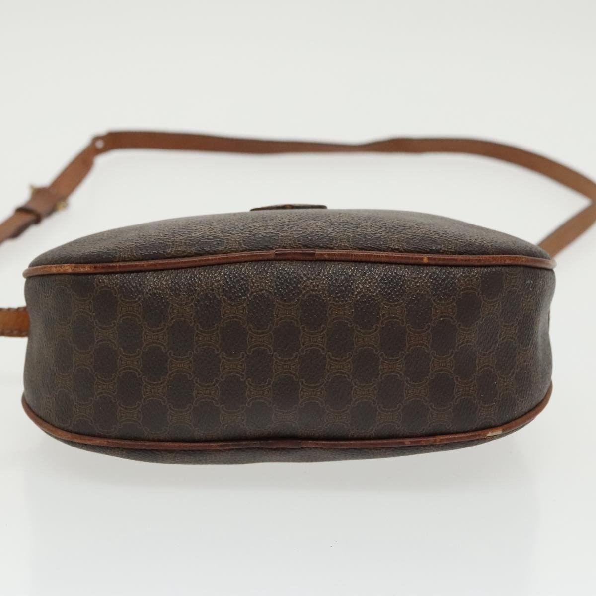 Celine CELINE Macadam Canvas Shoulder Bag Pvc Leather Brown Gold Size ONE SIZE - 9 Thumbnail