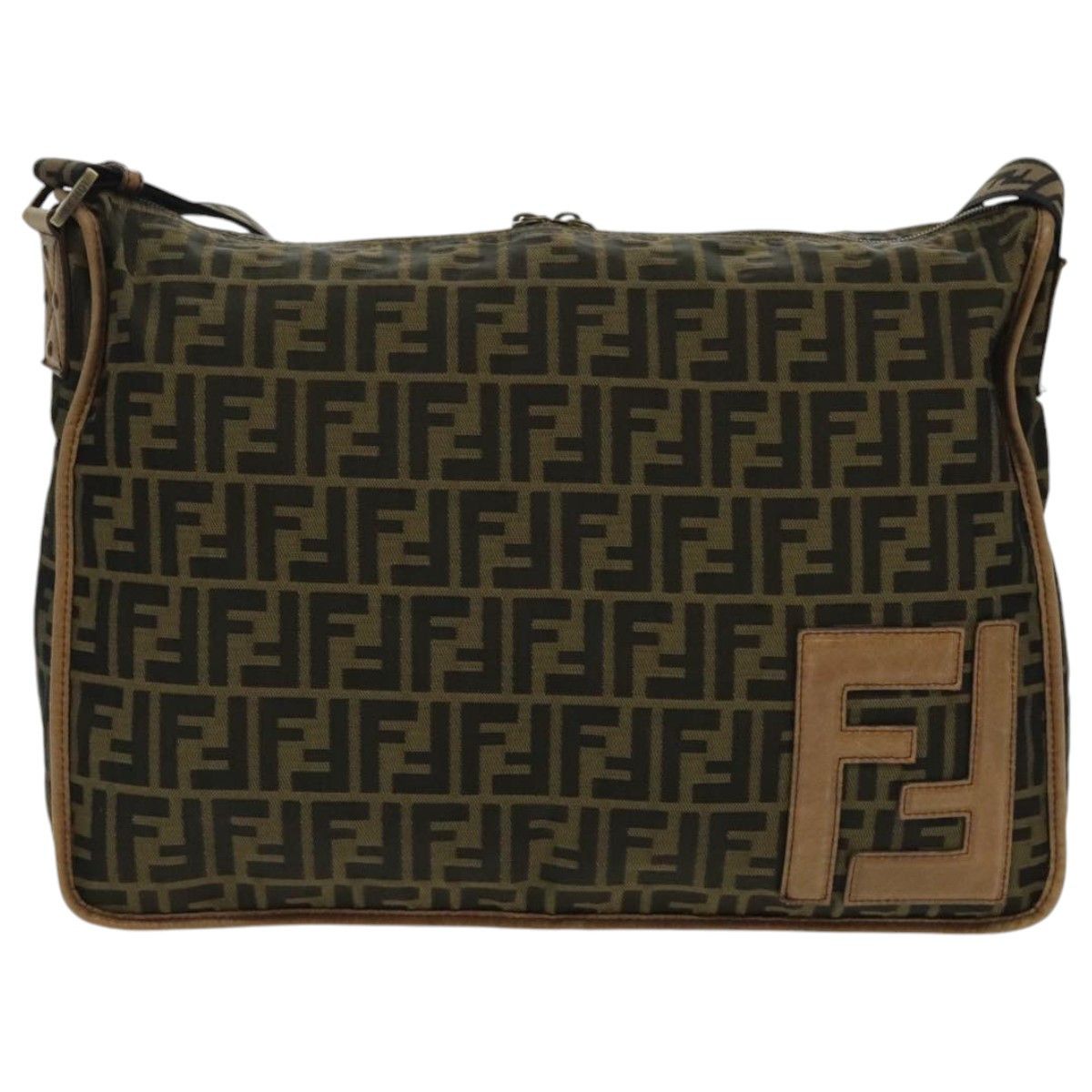 Fendi Zucca Brown Canvas Shoulder Bag (Pre-Owned) Size ONE SIZE - 1 Thumbnail