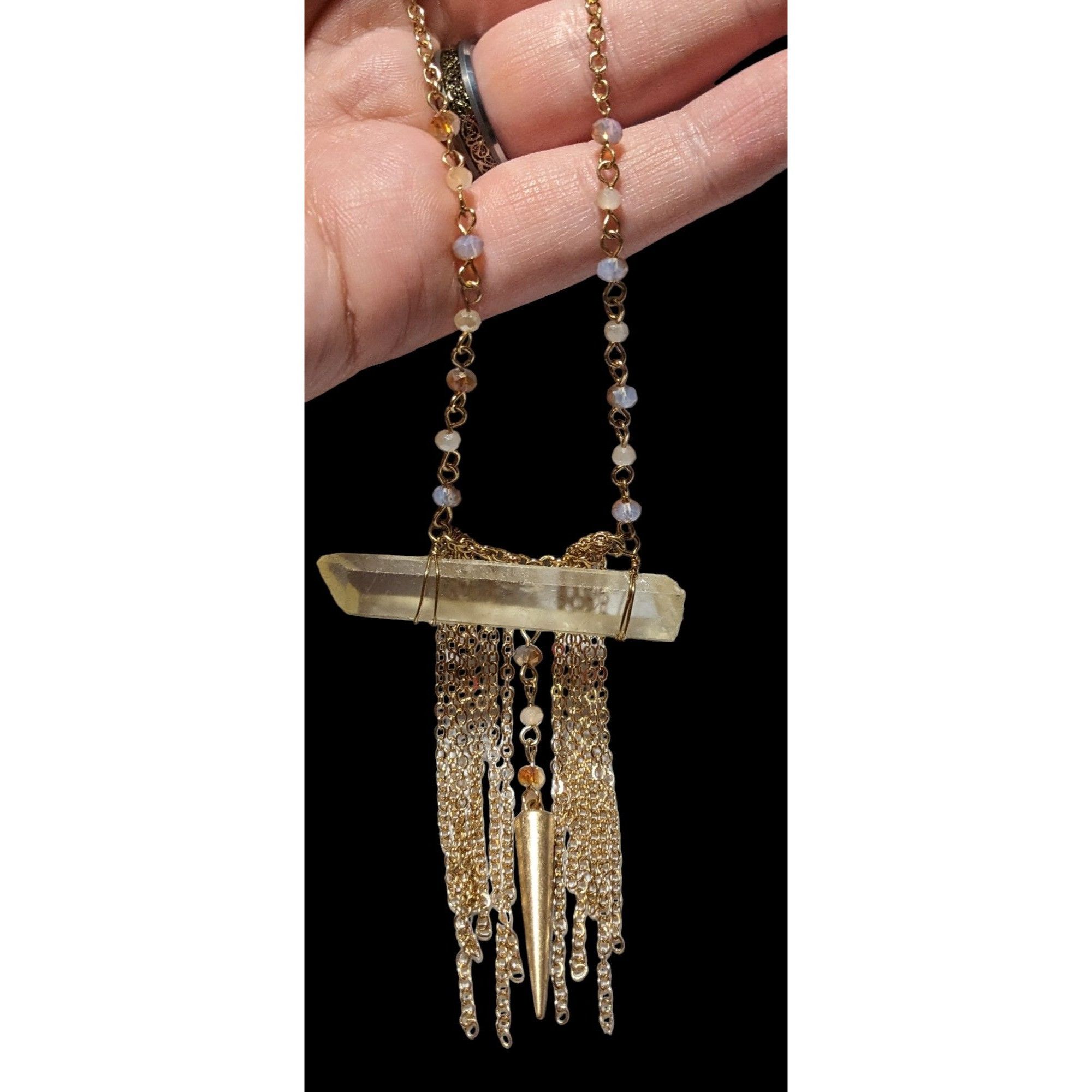 Other Mystical Bohemian Crystal Chain Fringe Necklace Size ONE SIZE - 2 Thumbnail