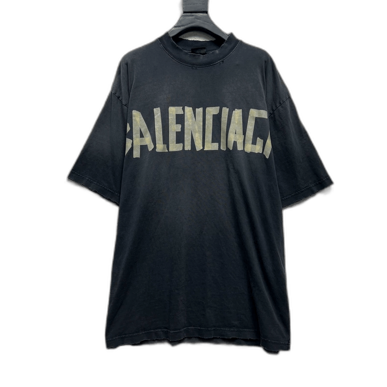 Balenciaga Balenciaga Tape Logo Print Short Sleeve T-Shirt Size US L / EU 52-54 / 3 - 1 Thumbnail