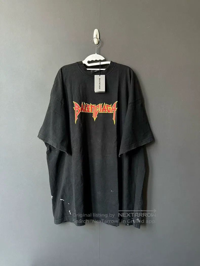 Balenciaga Balenciaga Rock Spatter Short Sleeve T-Shirt Size US XL / EU 56 / 4 - 1 Thumbnail
