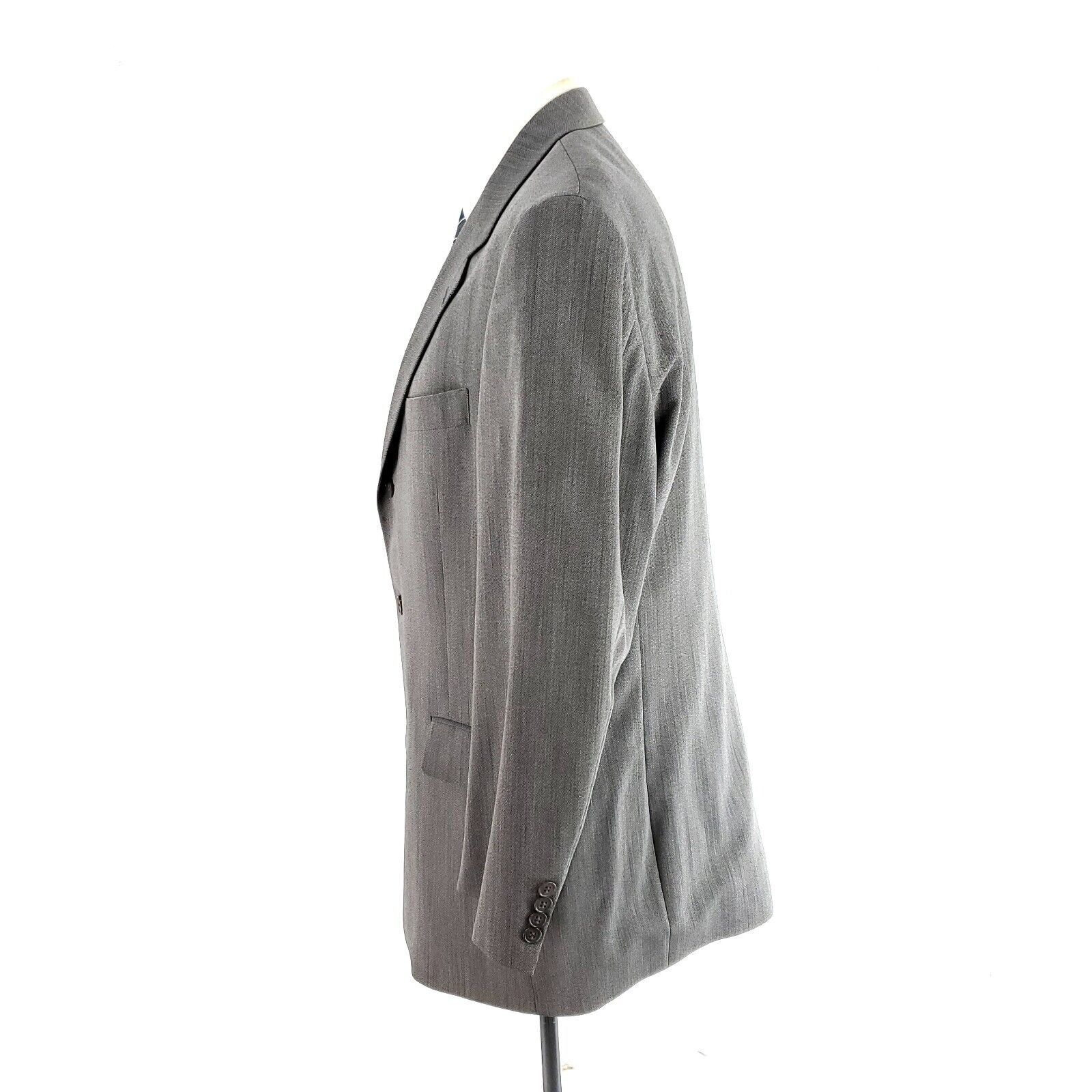 Hart Schaffner Marx Hart Schaffner Marx Comfort Wool 3 Button Blazer 40R Gray He Size 40R - 4 Thumbnail