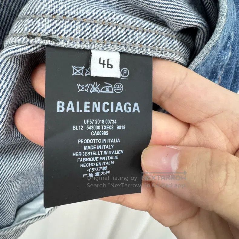 Balenciaga Balenciaga Oversized Washed Denim Vest Size US S / EU 44-46 / 1 - 7 Thumbnail
