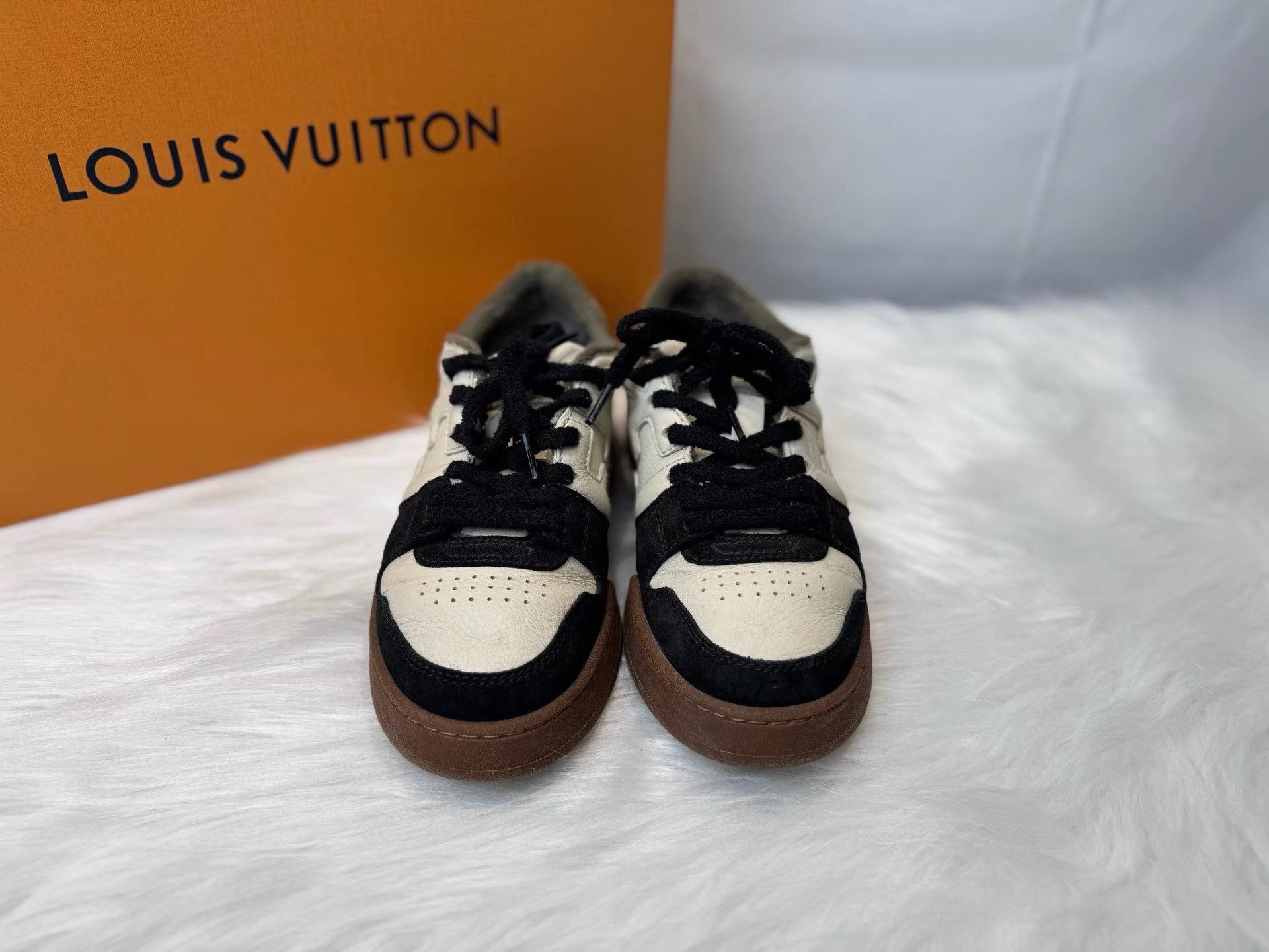 Fendi FENDI Match Men's Black & White Leather Low-Top Sneakers K36 Size US 7 / EU 40 - 2 Thumbnail