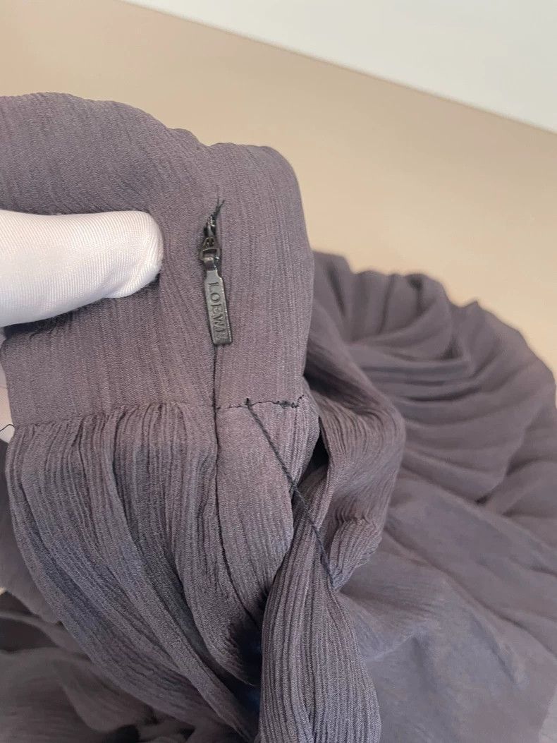 Loewe LOEWE Dark grey silk dress Size XS / US 0-2 / IT 36-38 - 3 Thumbnail