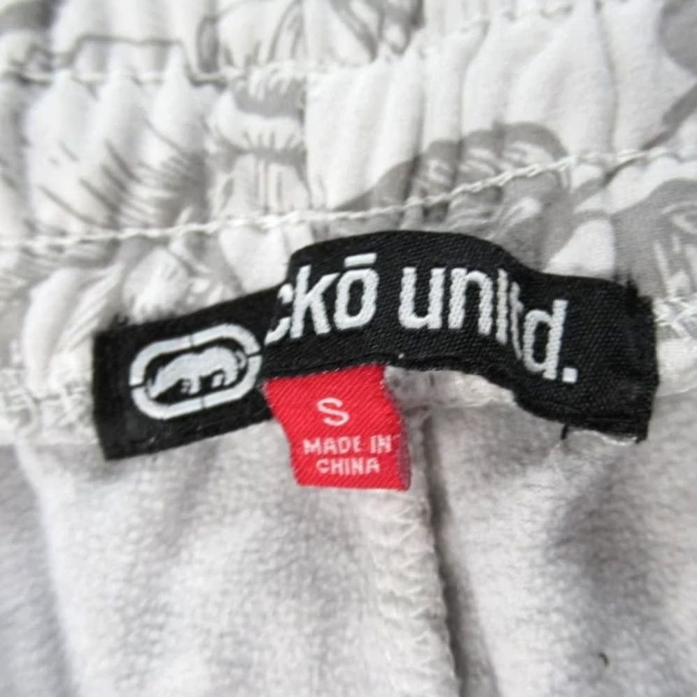 Ecko Unltd. VINTAGE ECKO UNLTD Pants Mens Small White Floral Pockets Elastic Drawstring Waist Jogger Size US 29 - 4 Thumbnail