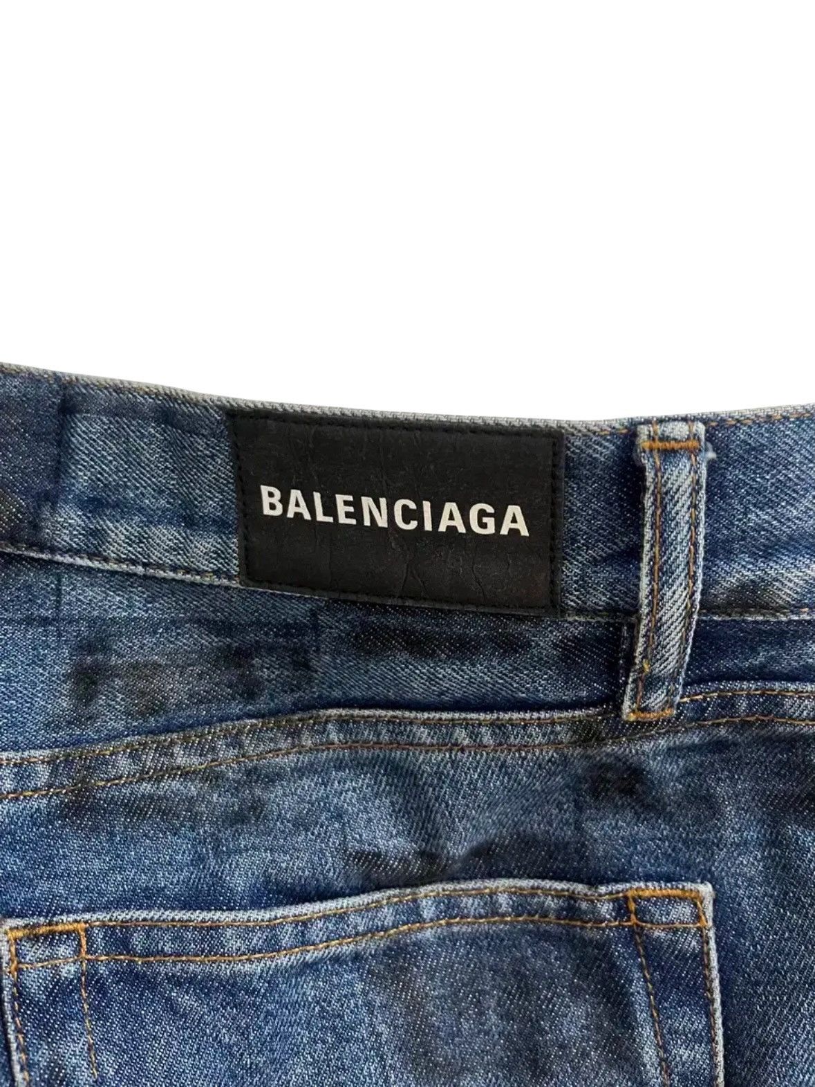 Balenciaga Balenciaga 19FW CHECKERBOARD SHARPIE Denim Jean Size US 29 - 4 Thumbnail