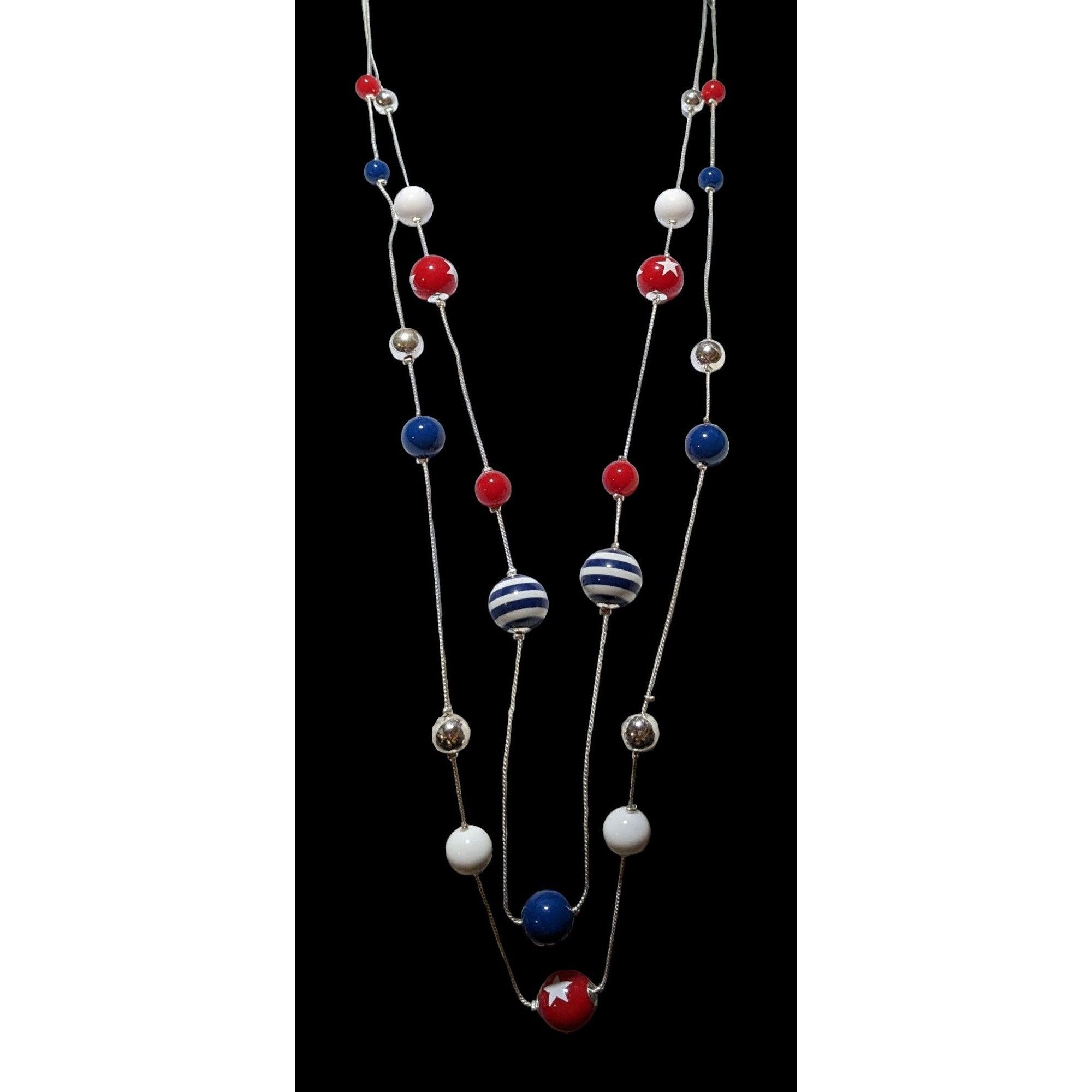 Other Patriotic Bubblegum Bead Necklace Size ONE SIZE - 2 Thumbnail