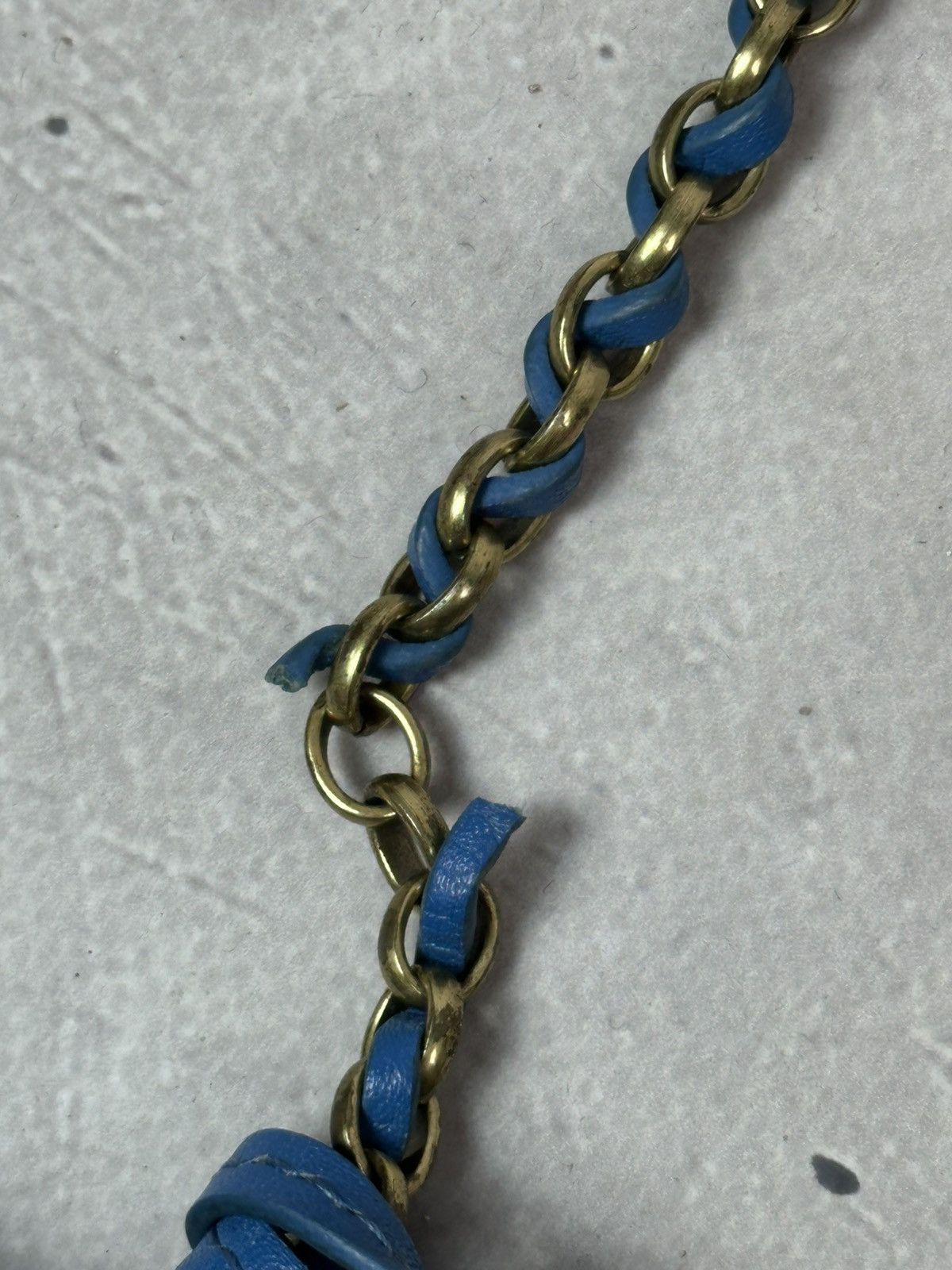 Mulberry Vintage Mulberry Leather Blue Handle Chain Mini Bag Size ONE SIZE - 6 Thumbnail