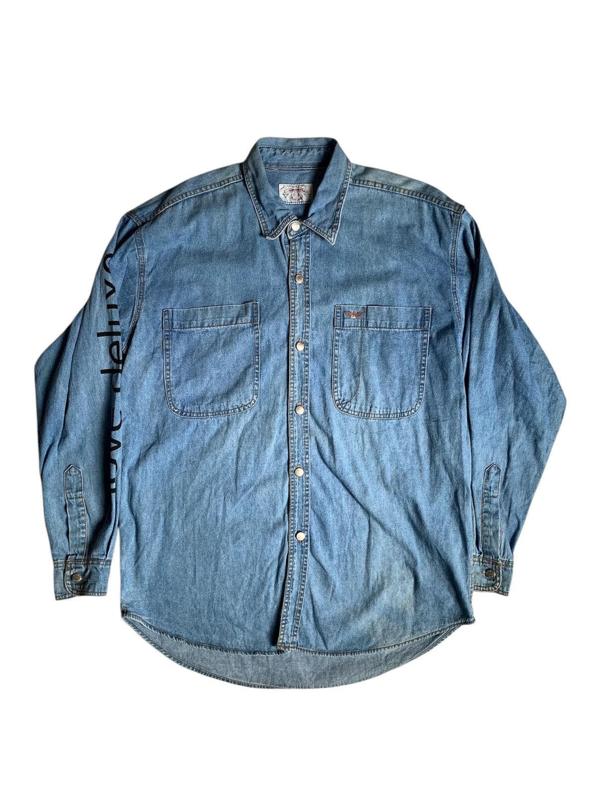 Armani Sade “Love Deluxe” Silkscreen Print On Armani Jeans Shirts Size US XL / EU 56 / 4 - 2 Thumbnail