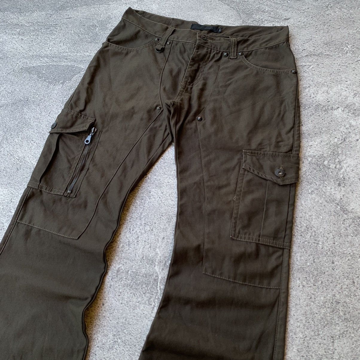 GOSTAR DE FUGA Fuga Studded Zip Cargo Flared Pants Size US 30 / EU 46 - 4 Thumbnail