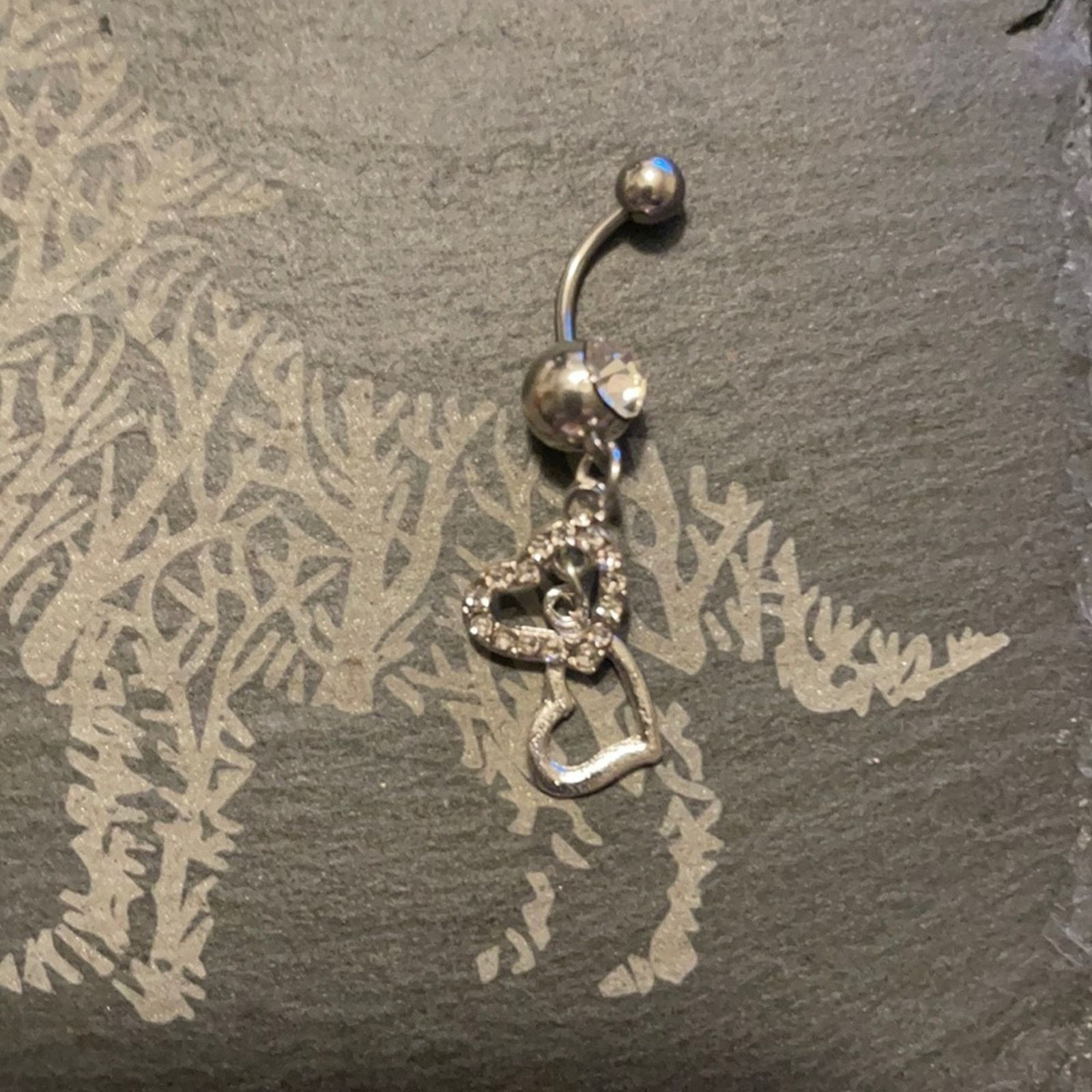 Other Stainless Steel Double Heart Belly Ring Size ONE SIZE - 3 Thumbnail