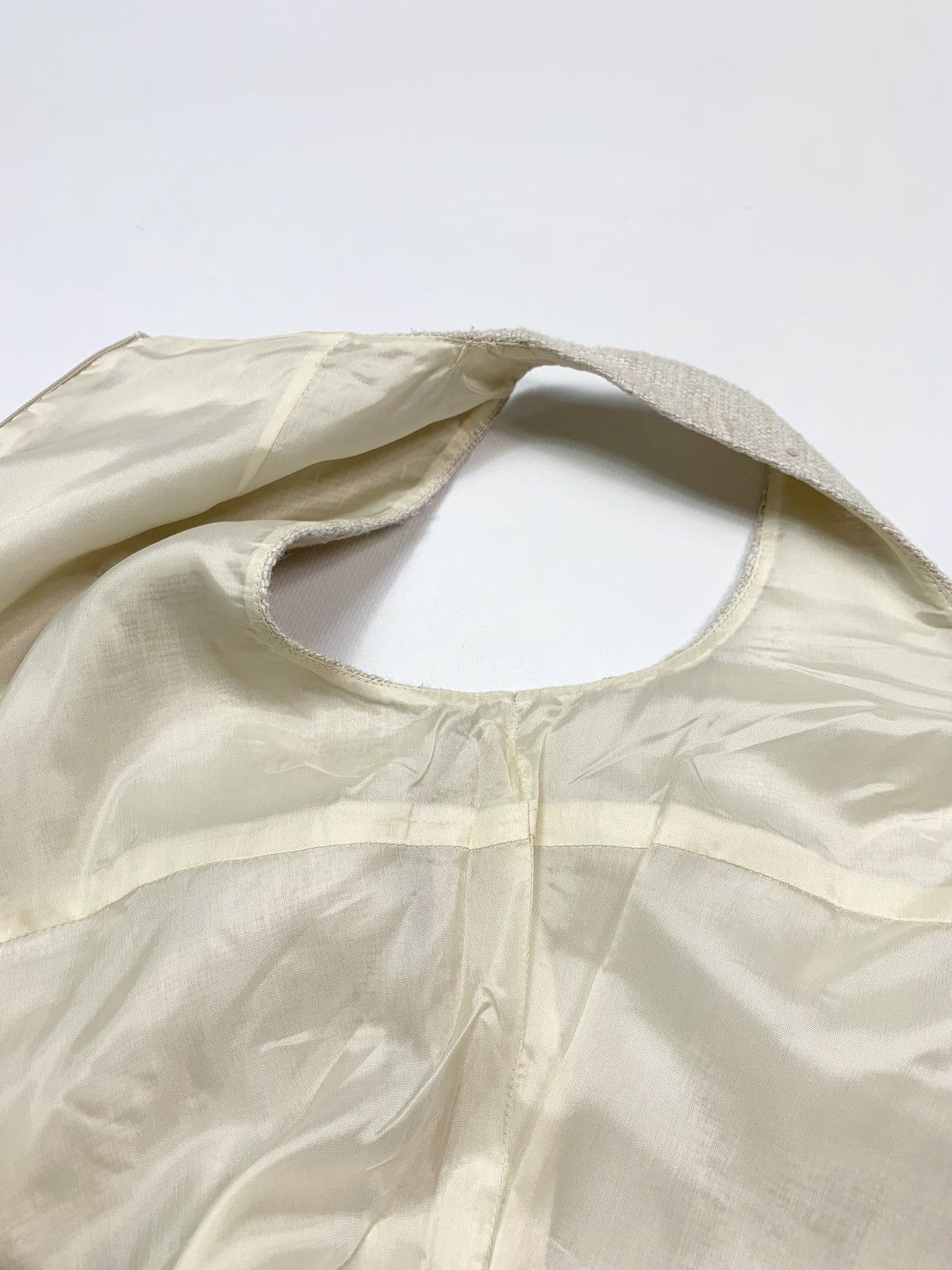 Akris Akris Punto 100% Silk Raw Silk Dress Beige Sleeveless US 4 Size S / US 4 / IT 40 - 17 Thumbnail