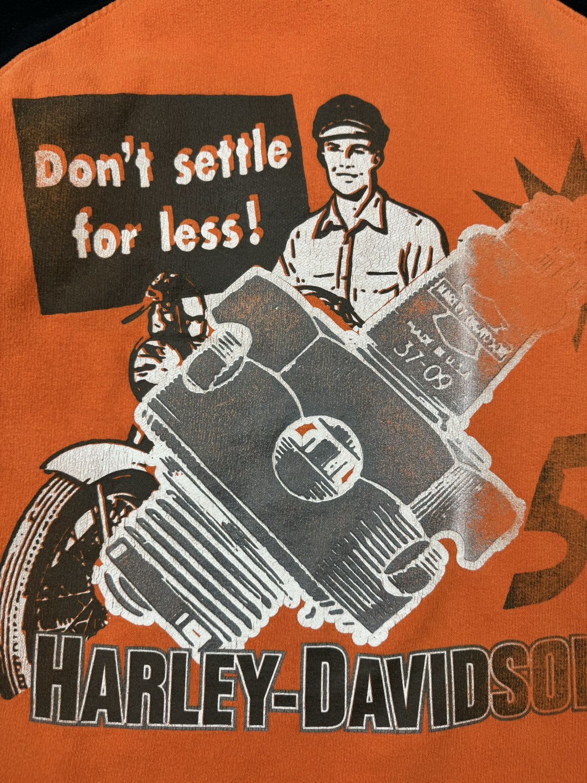 Vintage Vintage Harley Davidson Don't Settle For Less Size US L / EU 52-54 / 3 - 11 Thumbnail