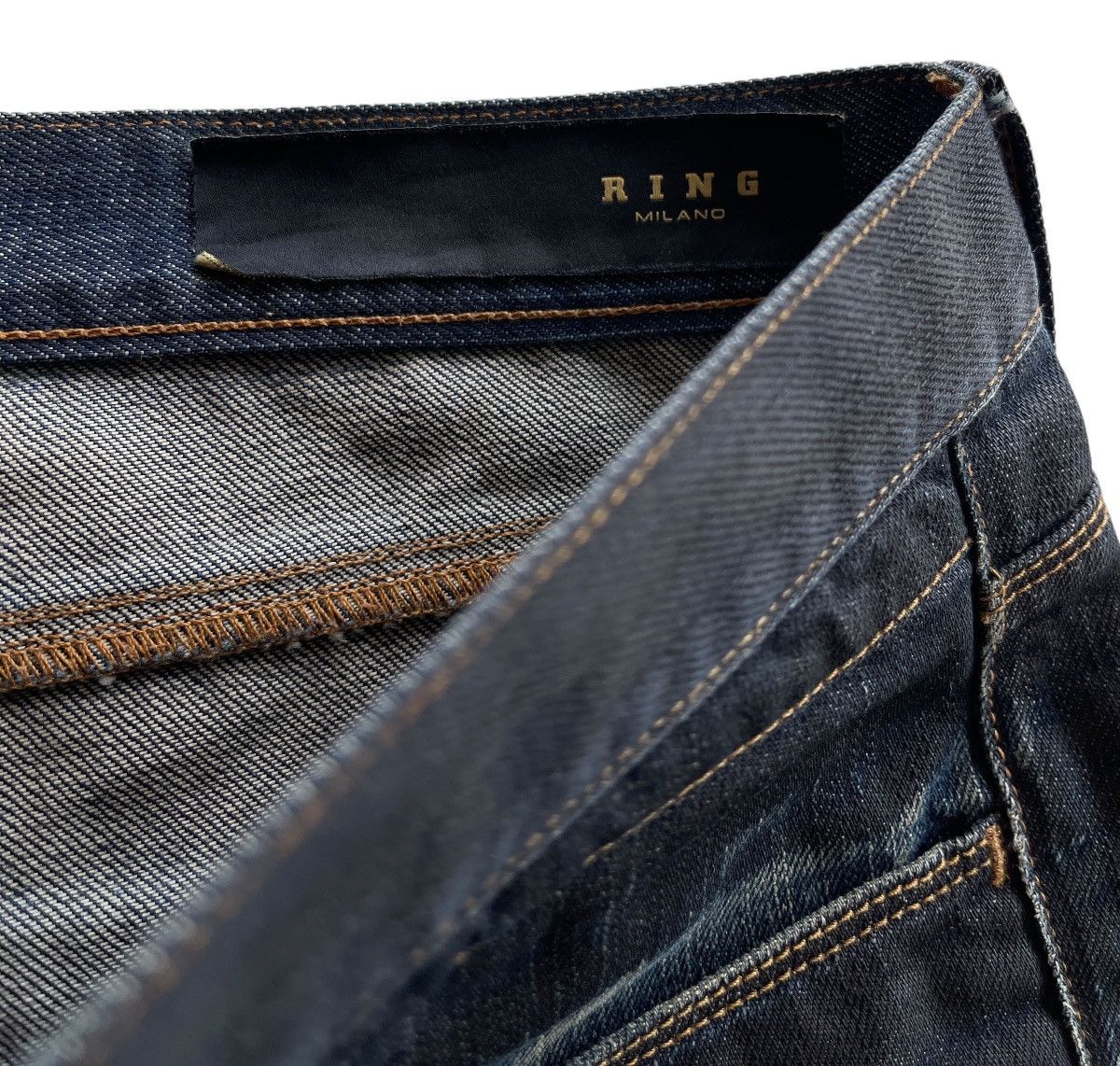 Vintage Ring Milano Distressed Waxed Denim Size US 33 - 11 Thumbnail