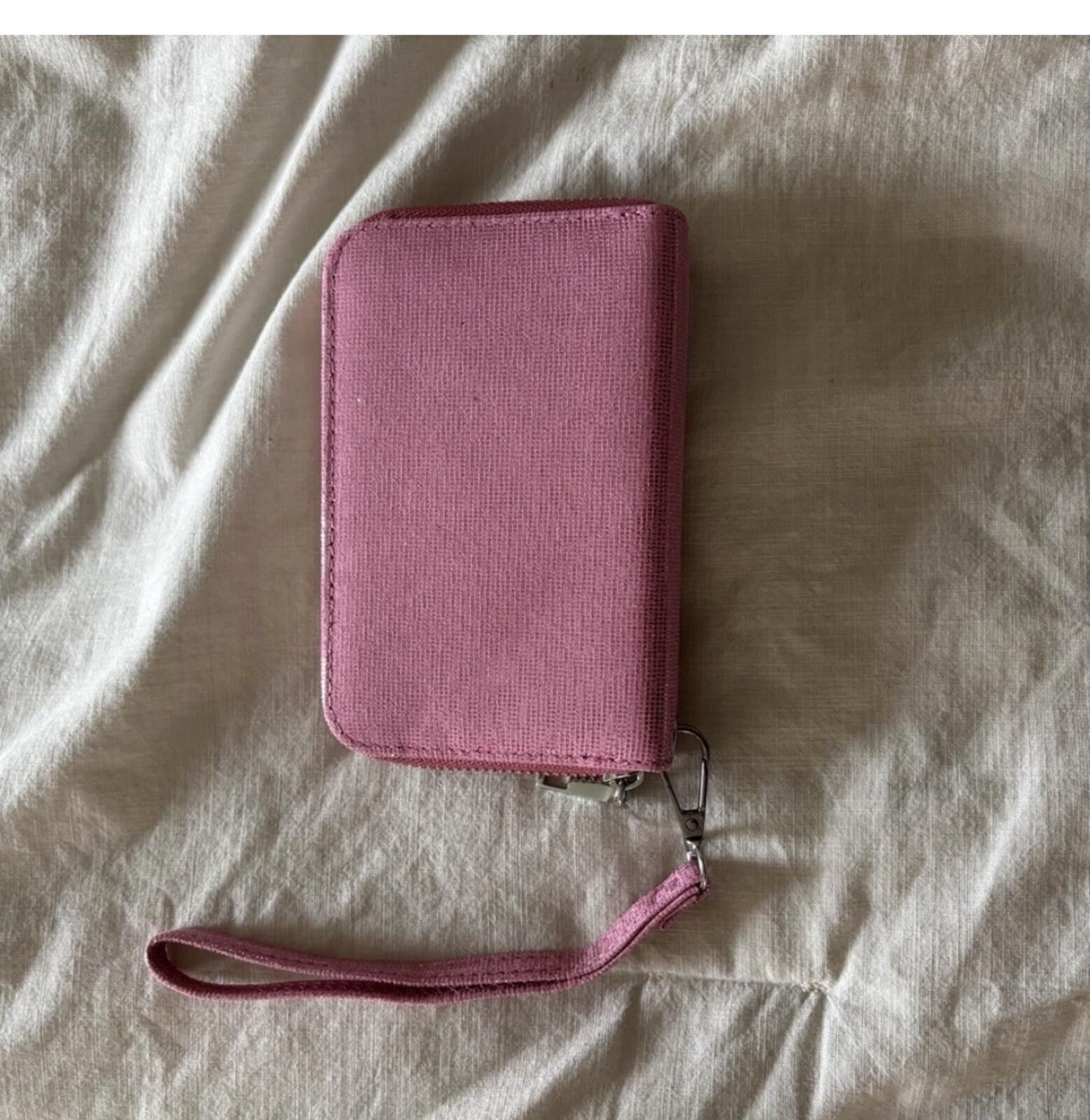 Other (Boutique) Pink Canvas Wristlet Wallet Size ONE SIZE - 2 Thumbnail