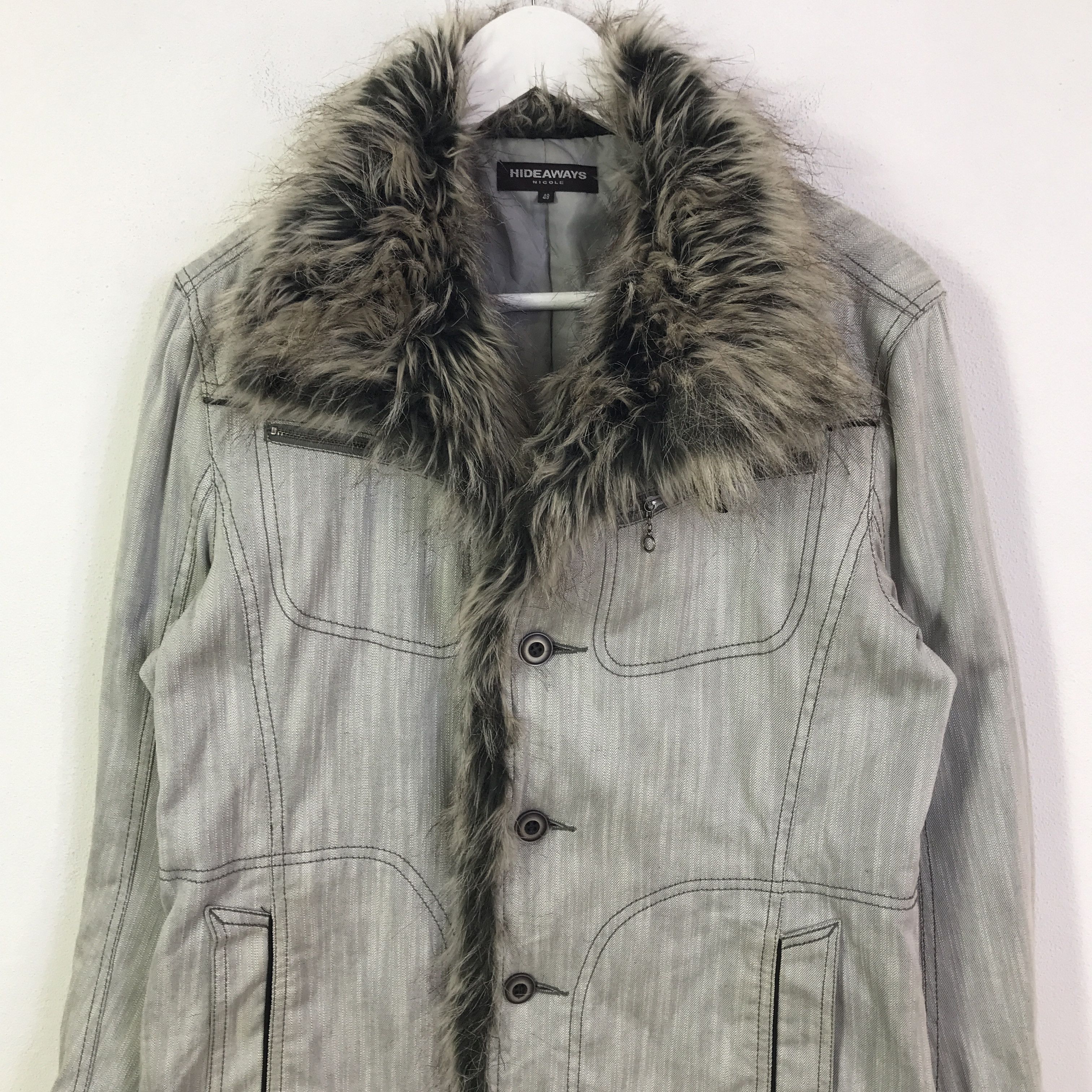 HIDEAWAYS hideways nicole denim fur colour jacket K115B6 Size US M / EU 48-50 / 2 - 2 Thumbnail