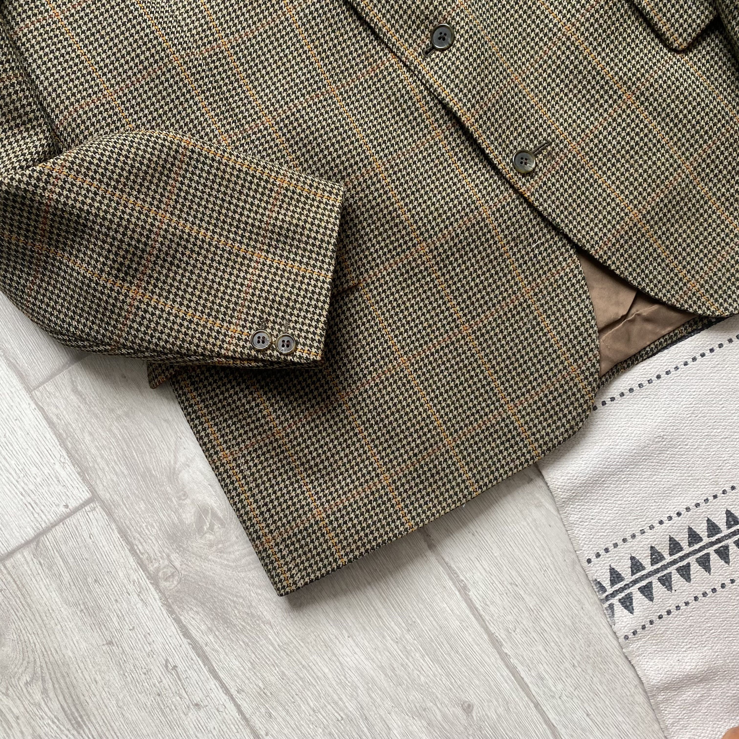 Harris Tweed Vintage 1977's Harris Tweed Style Brown Blazer coat jacket Size 50R - 4 Thumbnail