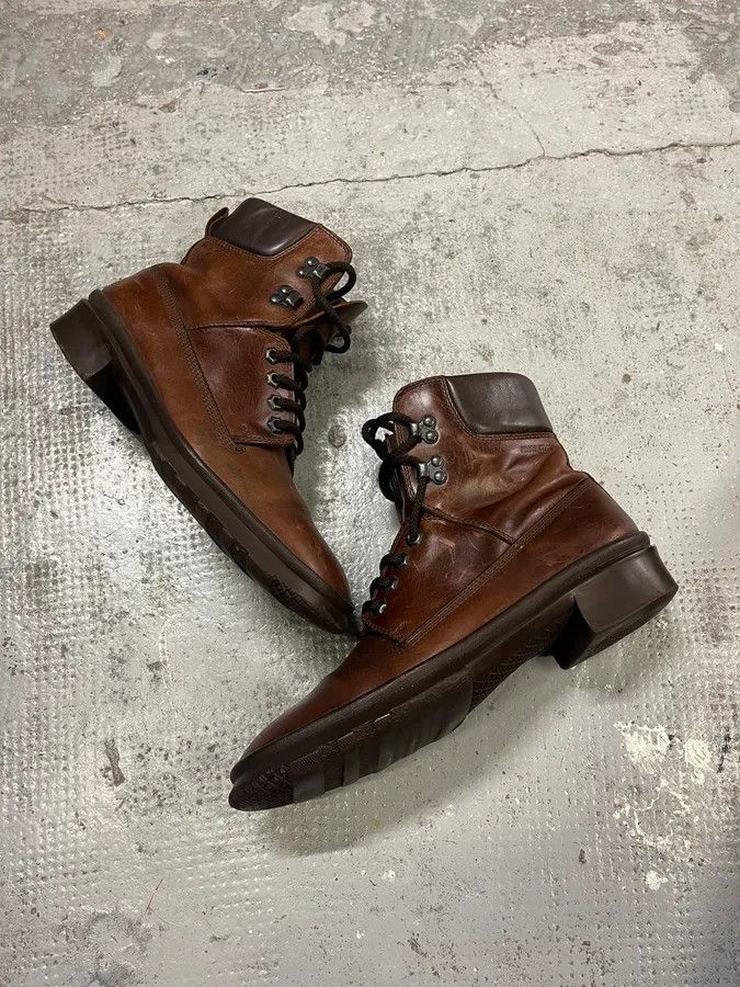 Miu Miu 2000s Miu Miu Brown Eroded Leather Boots Size US 8 / EU 41 - 4 Thumbnail
