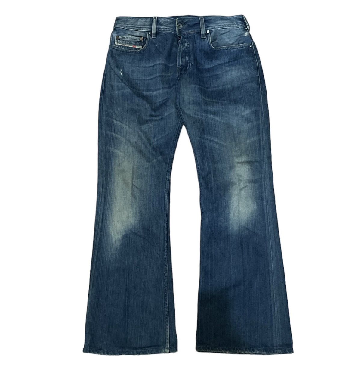 image of Beauty Beast x Diesel Vintage Diesel Industry Button Fly Bootcut Jeans in Faded Blue (Size 33)