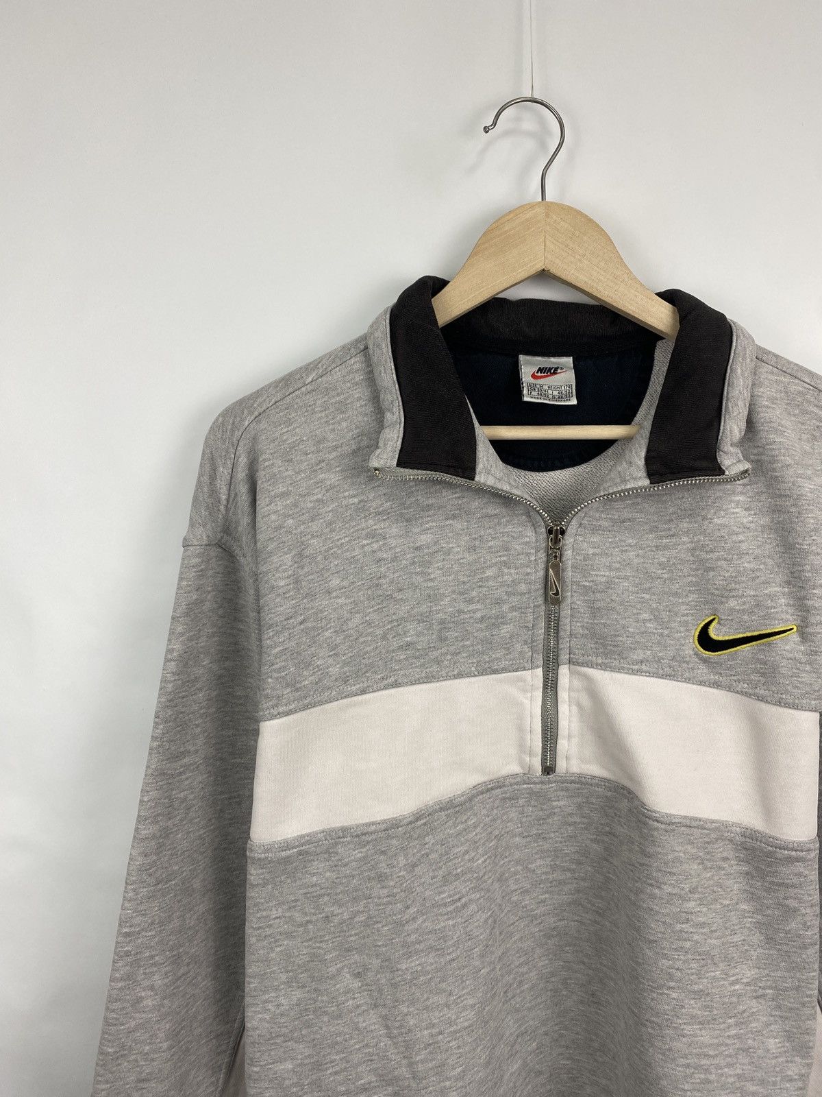 Nike 🇺🇸 Vintage 90s Nike Athletic 1/4 Zip Sweatshirt Rare Hype Size US M / EU 48-50 / 2 - 2 Thumbnail