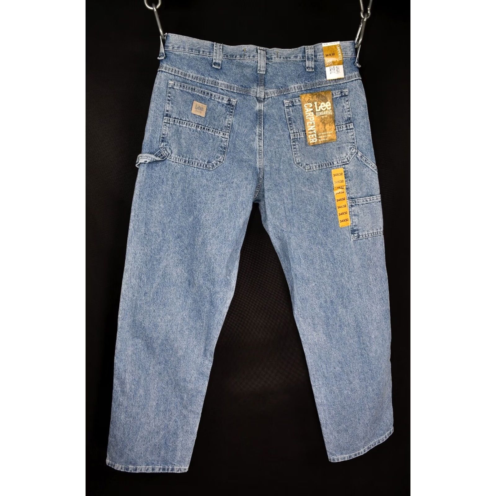 Lee LEE Carpenter Jeans Mens Straight Inseam 32 W34 L32 Blue Cotton Denim Regular 100% Cotton Jeans Waist 34 Length 32 Inseam 32 Mens Size 34x32 Size US 34 / EU 50 - 2 Thumbnail
