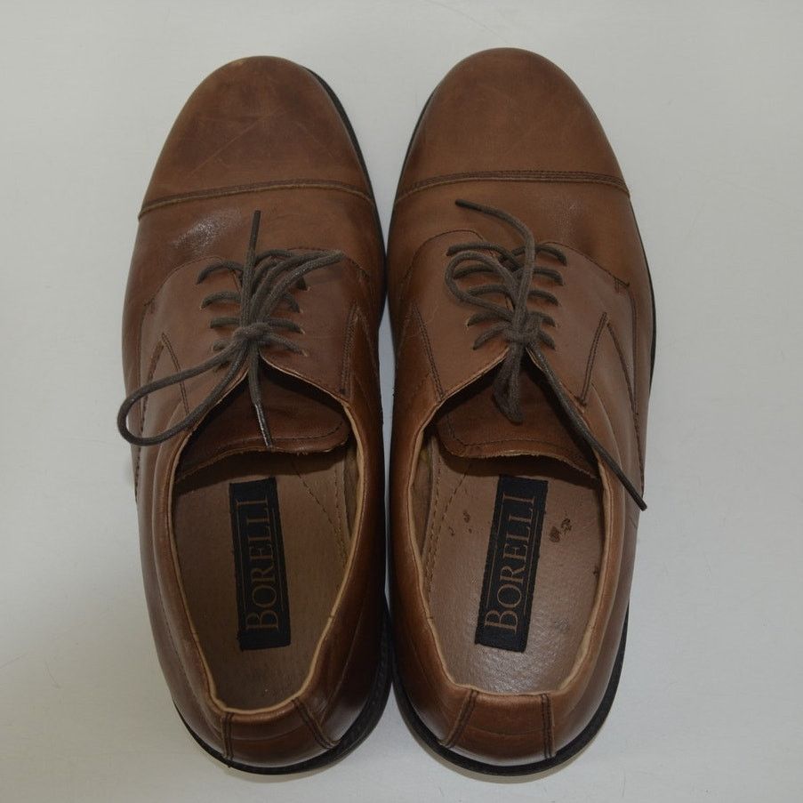 Other Borelli Brown Men's Oxford Lace Up Leather Round Toe Size 11 Size US 11 / EU 44 - 5 Thumbnail