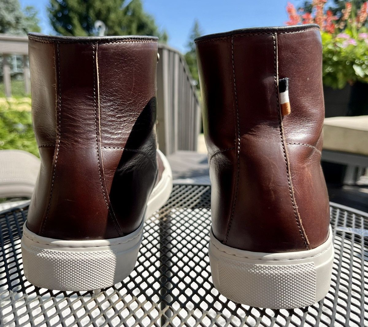 Allen Edmonds Higgins Mill brown chromexcel hi top sneakers Size US 8 / EU 41 - 6 Thumbnail