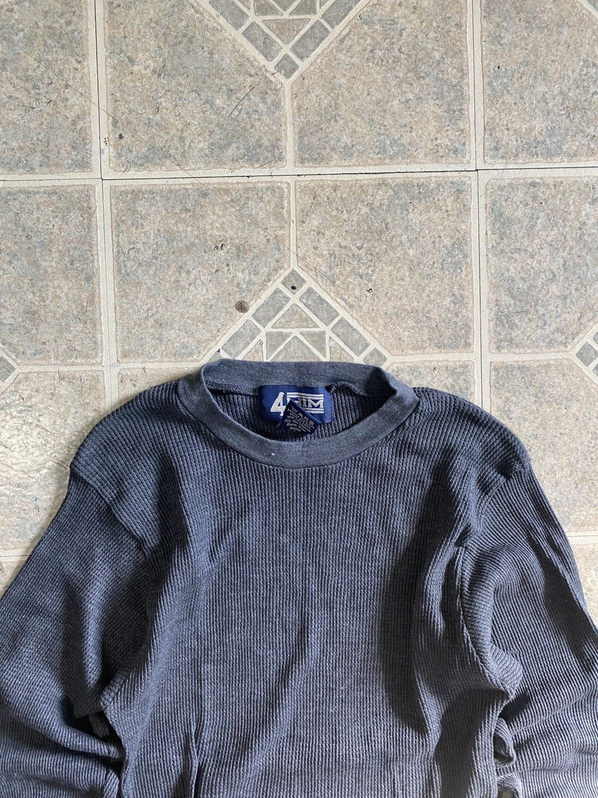 Other Vintage 90s waffle knit thermal long sleeve gray size medium Size US M / EU 48-50 / 2 - 2 Thumbnail