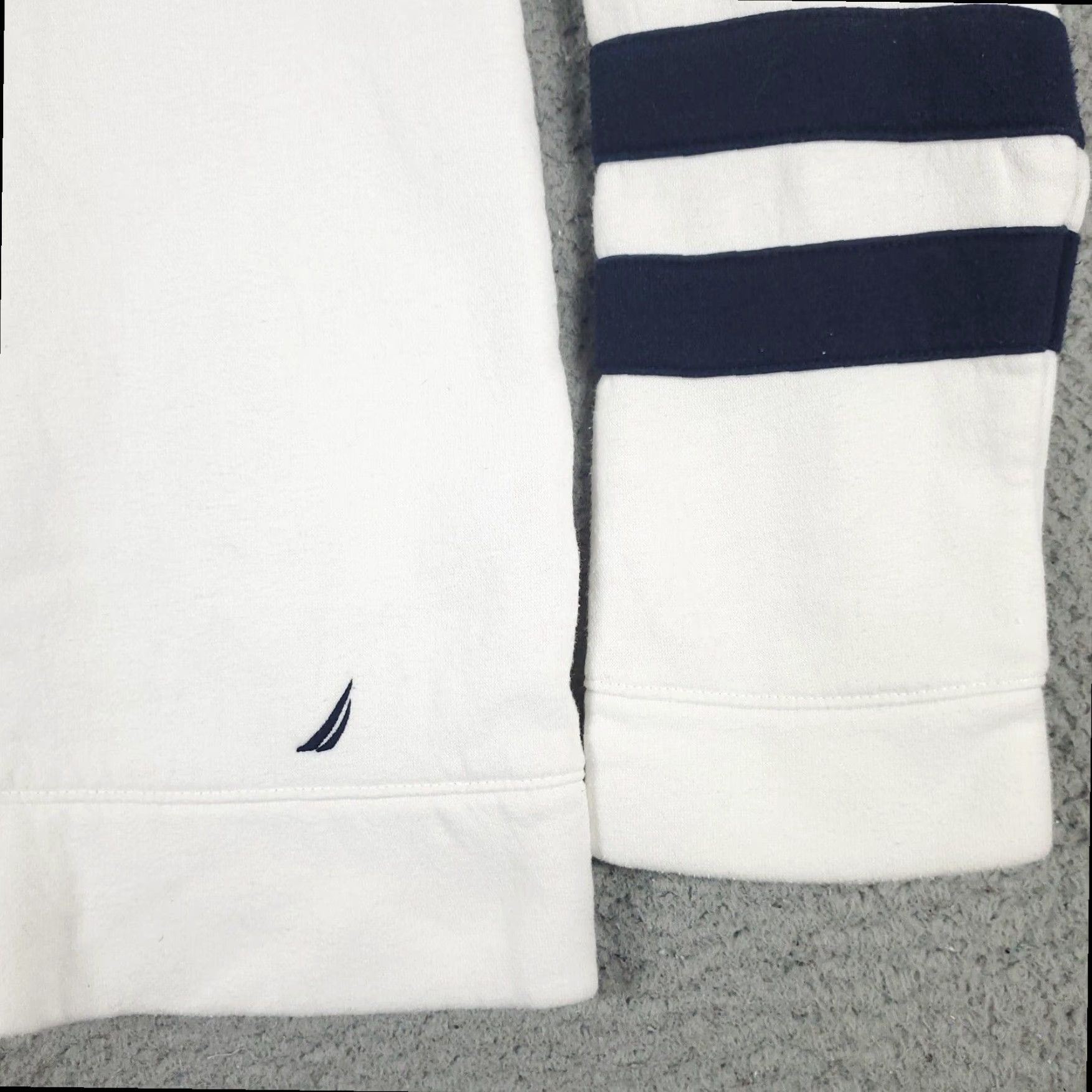 Nautica Nautica Hoodie Womens Small White Blue Pullover Sweatshirt Cotton Blend Fleece Ladies Size S / US 4 / IT 40 - 5 Thumbnail