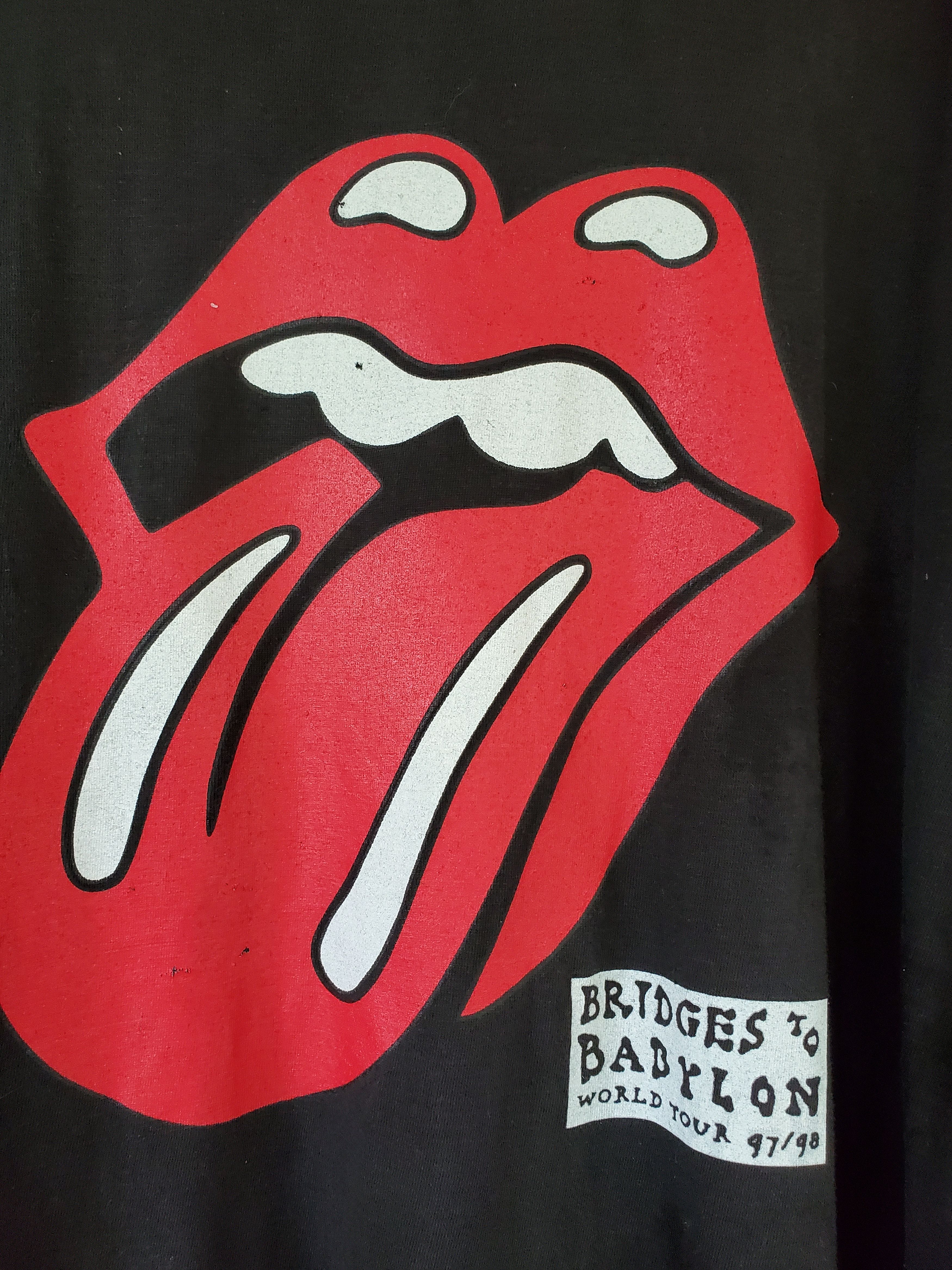 Band Tees × The Rolling Stones × Vintage 🔥Rare🔥The Rolling Stones Bridges Of Babylon World Tour 97 Size US XL / EU 56 / 4 - 2 Thumbnail