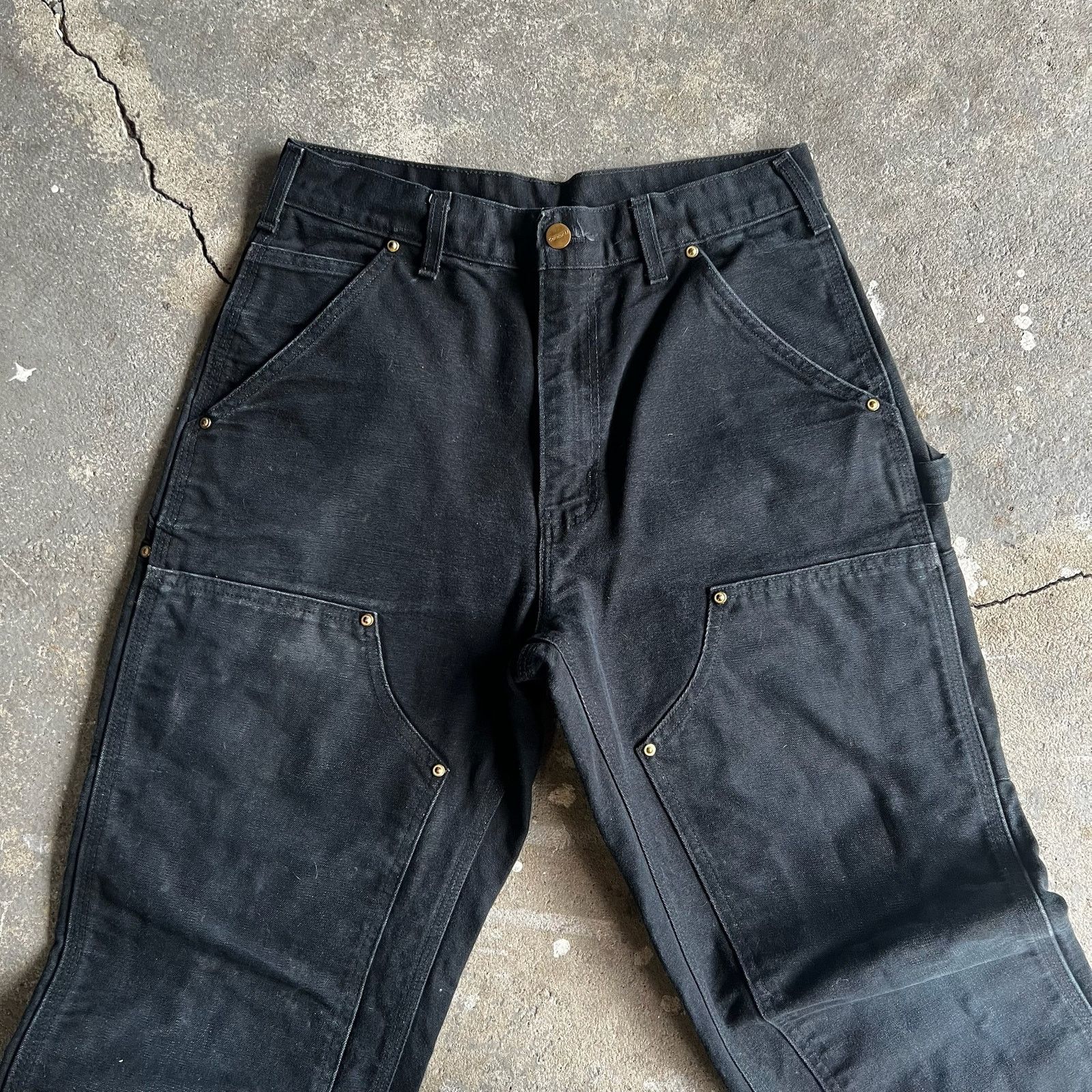 Carhartt × Vintage Carhartt black double knee work wear carpenter pants Size US 29 - 3 Thumbnail