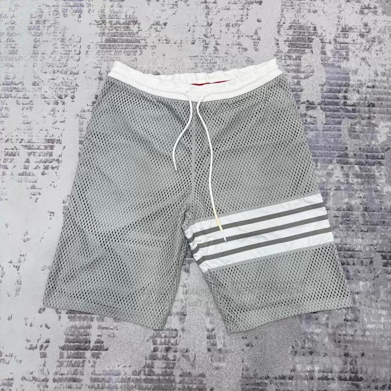 Thom Browne Thom Browne size 3 Mesh leisure sports shorts, gray Size US 33 - 1 Thumbnail
