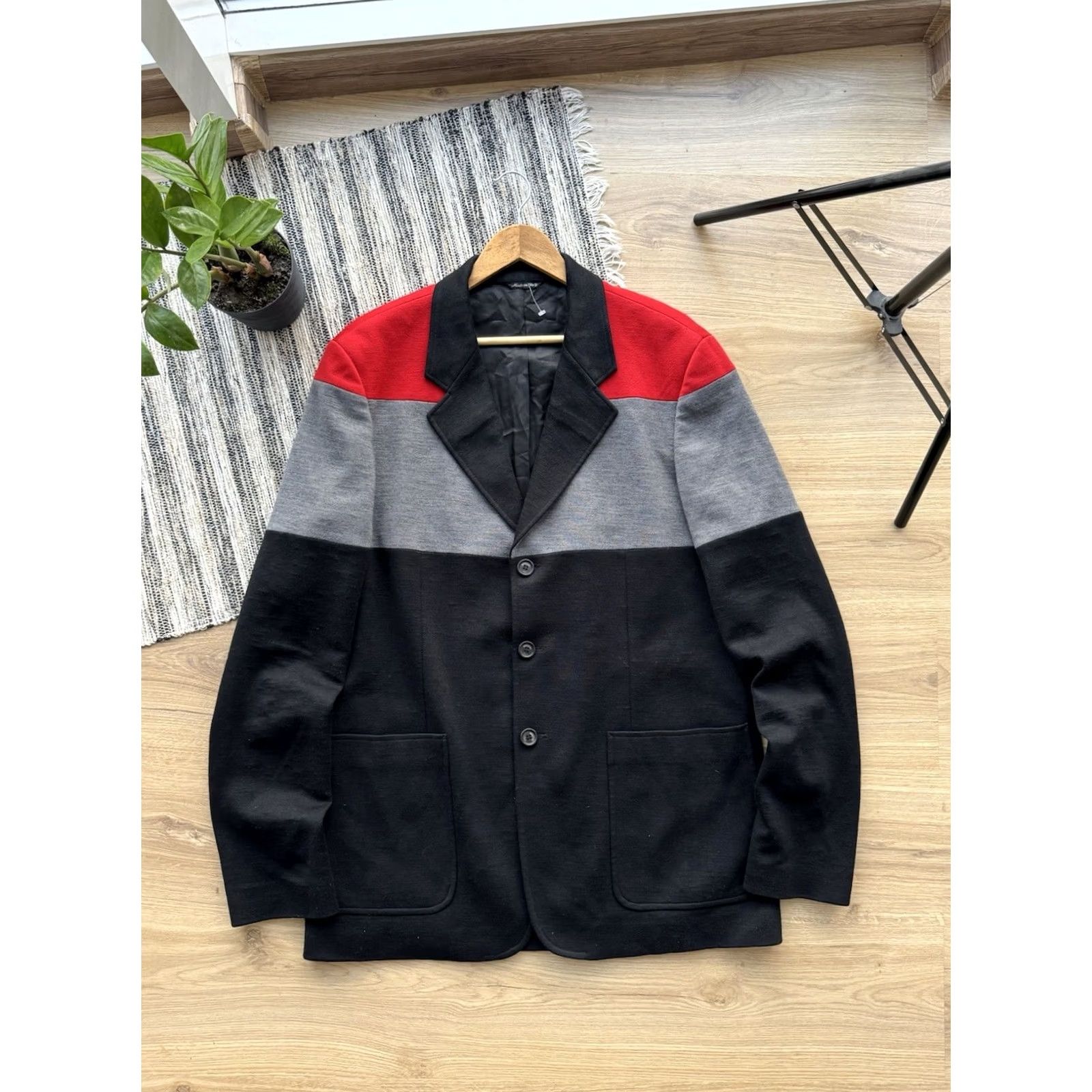 Moschino VINTAGE Moschino Blazer Jacket XL Mens Black City Casual Designer 90s USA Paris Italy Streetwear Formaul 2 Piece Size 46R - 2 Thumbnail
