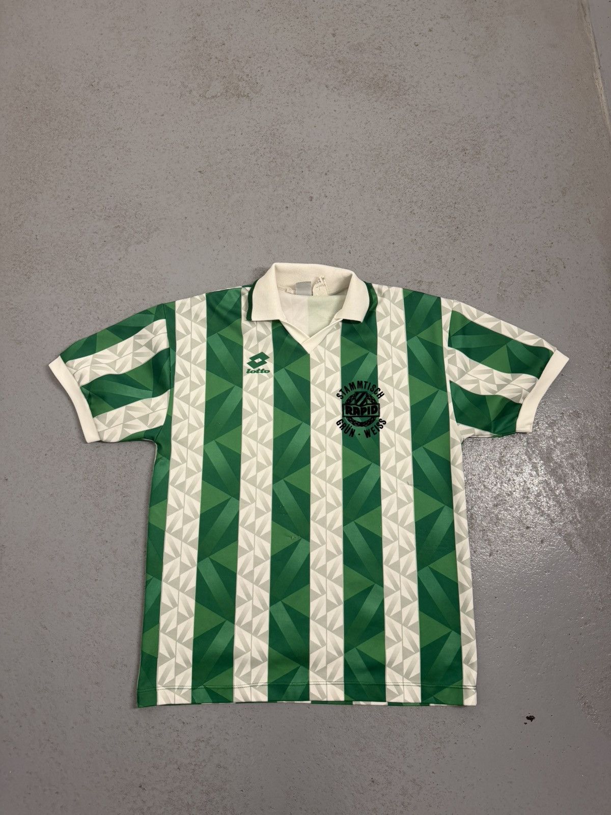 Lotto Sport Vintage 90s Lotto Rapid Stammtisch Fan Soccer Jersey Size US XL / EU 56 / 4 - 1 Thumbnail