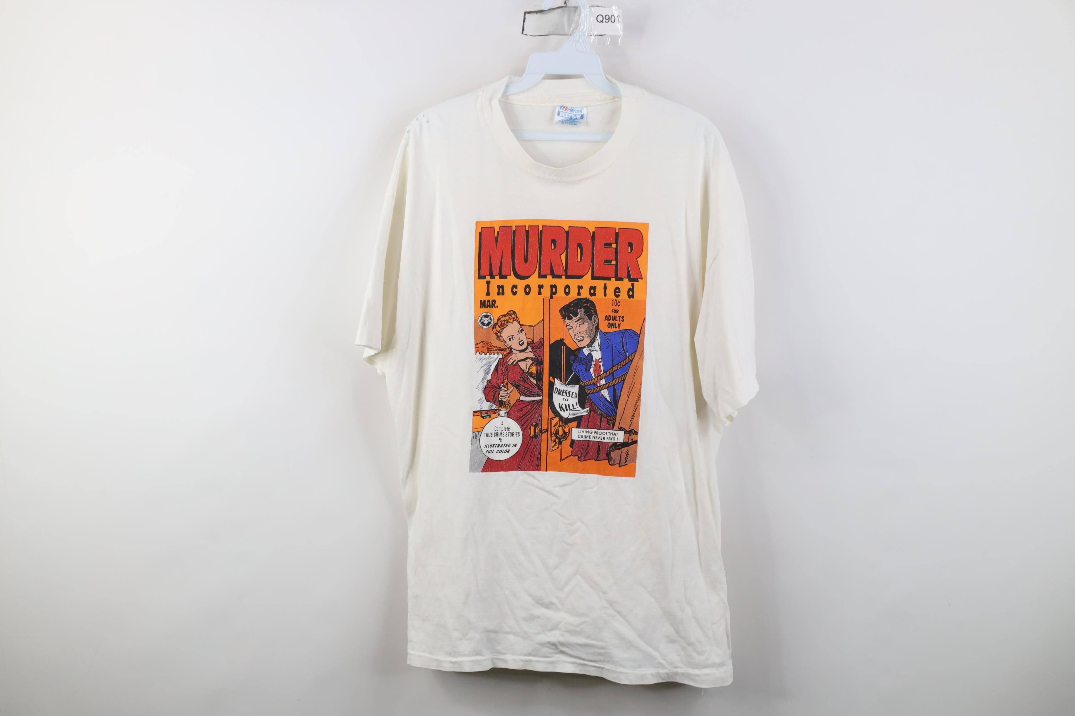 Vintage Vintage 90s Murder Incorporated Comic 1948 T-Shirt White USA Size US XL / EU 56 / 4 - 1 Thumbnail