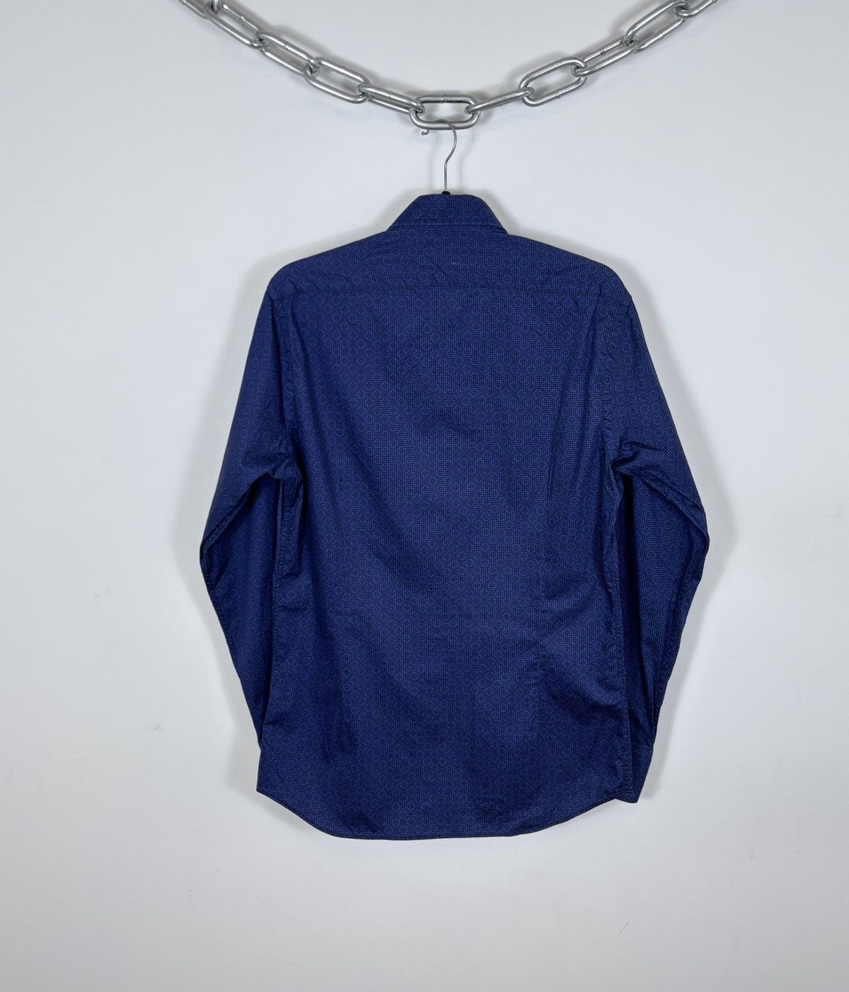 William Hunt William Hunt Savile Row Men’s Navy Blue Button Down Shirt Size US L / EU 52-54 / 3 - 12 Thumbnail