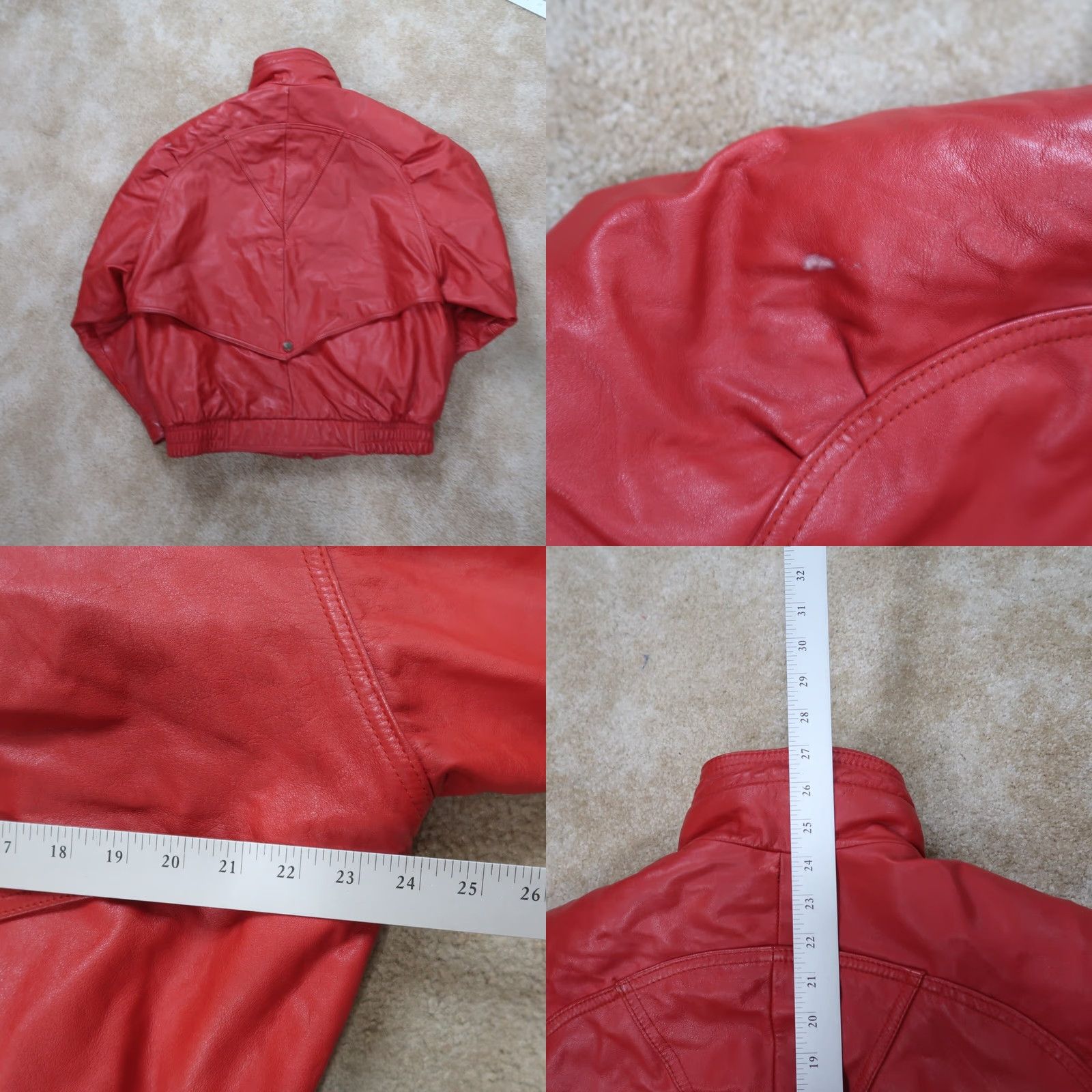 Vintage VINTAGE Wilsons Red Leather Jacket Women's Medium Full Zip Insulated Coat Size M / US 6-8 / IT 42-44 - 8 Thumbnail