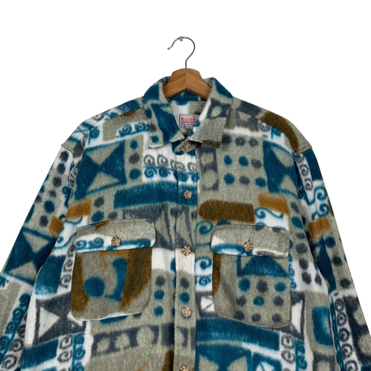 Flannel MACHOPE MIND Overprint Fleece Flannel #1600-C71 Size US M / EU 48-50 / 2 - 2 Thumbnail
