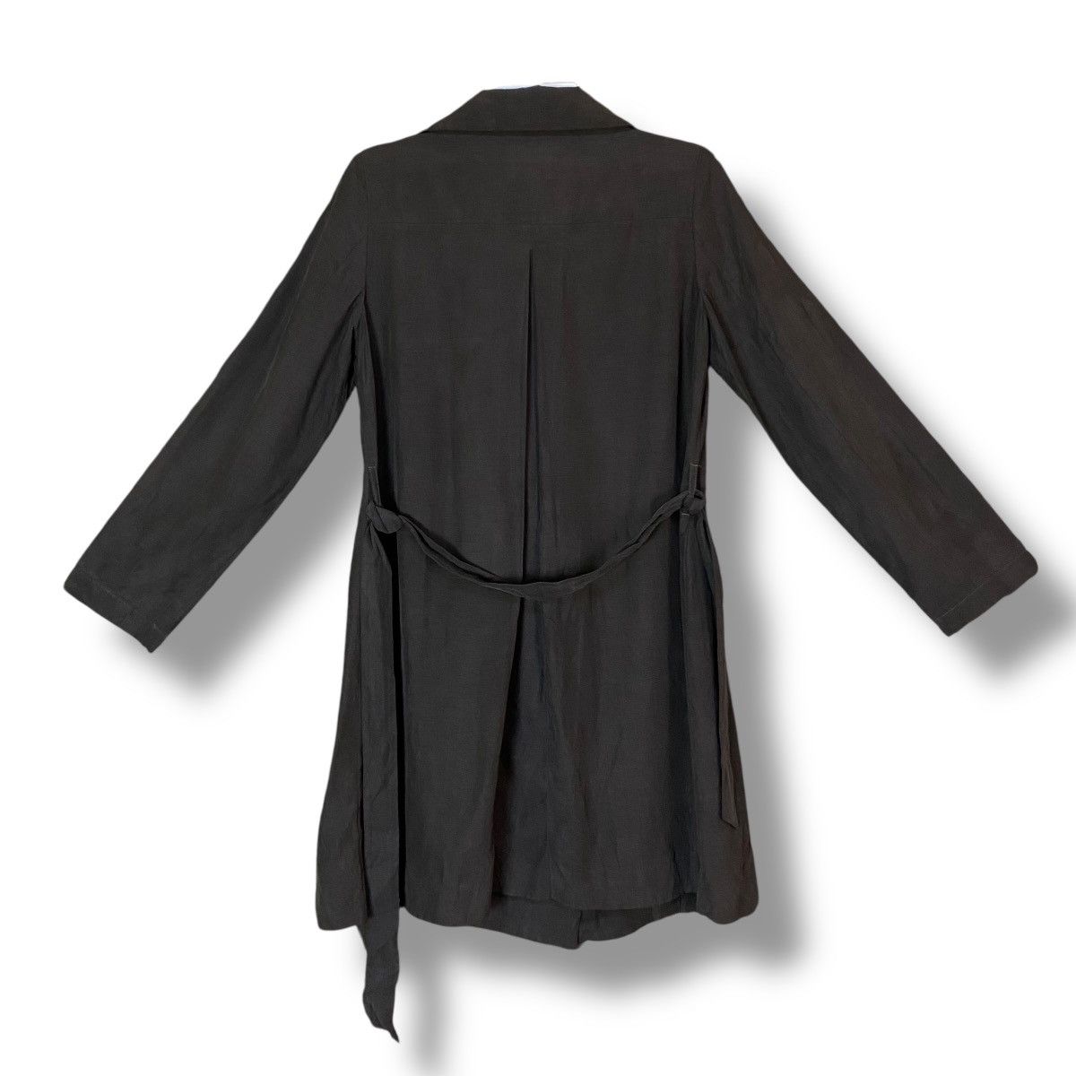 Calvin Klein Calvin Klein Gray Tie-waist Lightweight Trench Coat Size US L / EU 52-54 / 3 - 5 Thumbnail